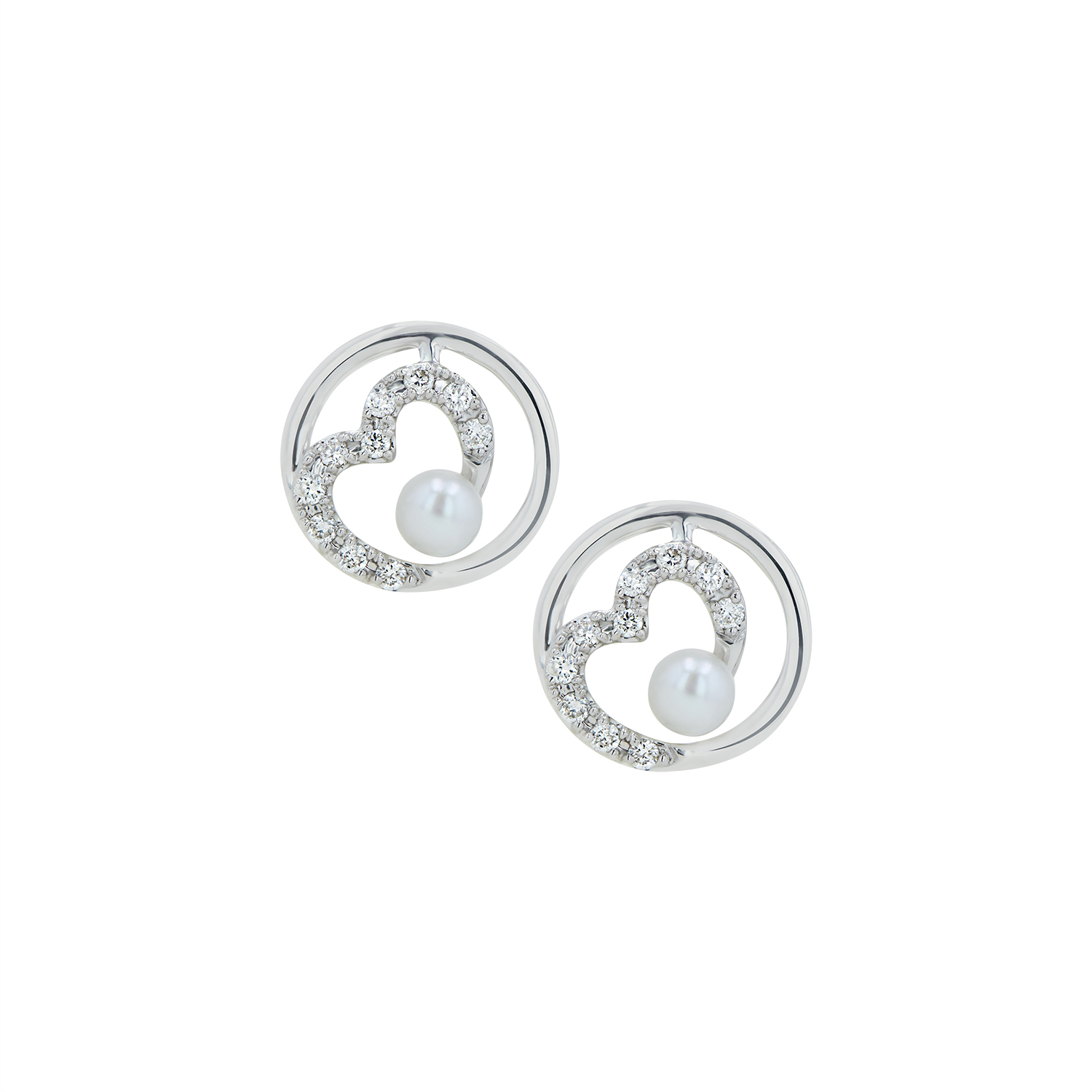 Heart Pearl Earrings