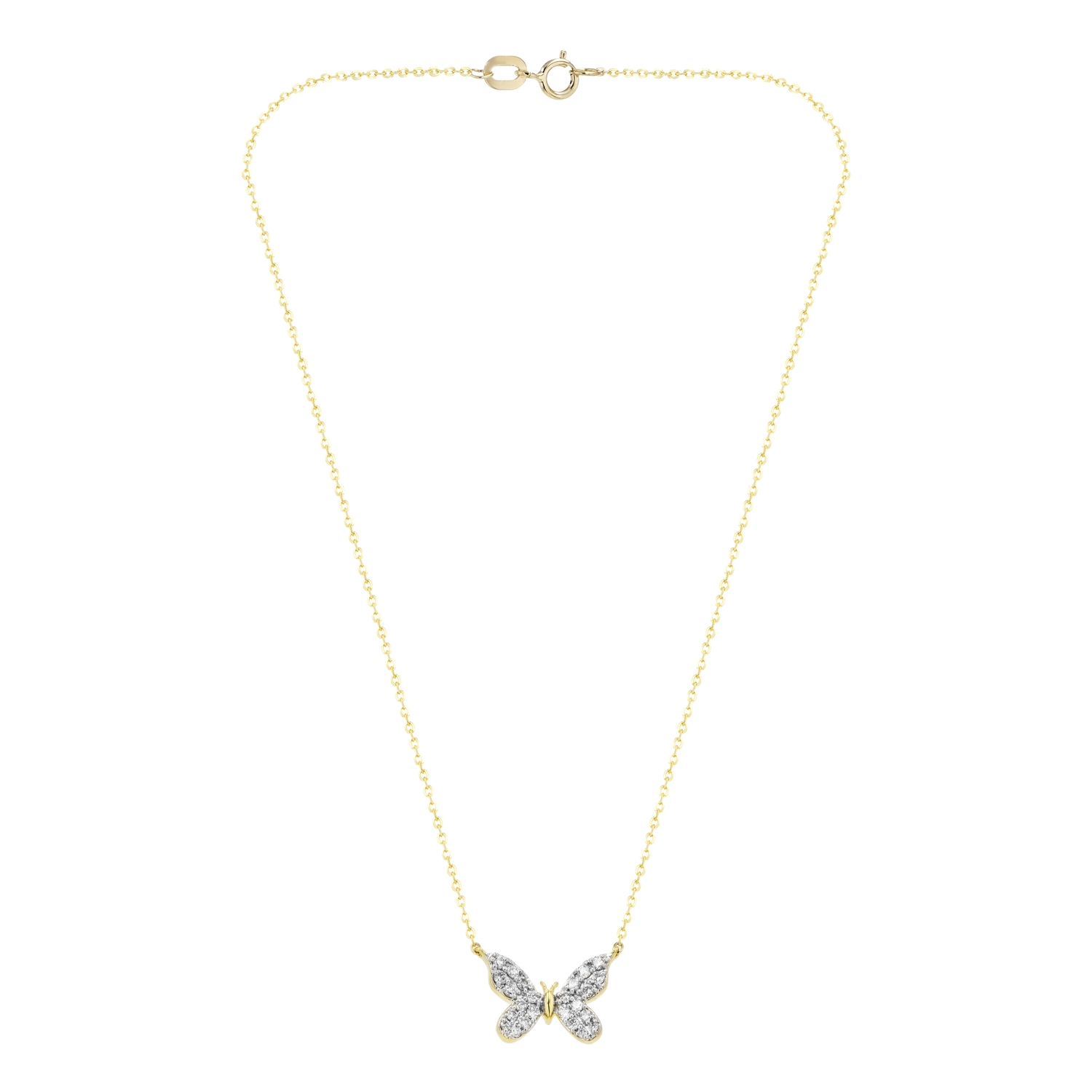 Diamond Butterfly Necklace