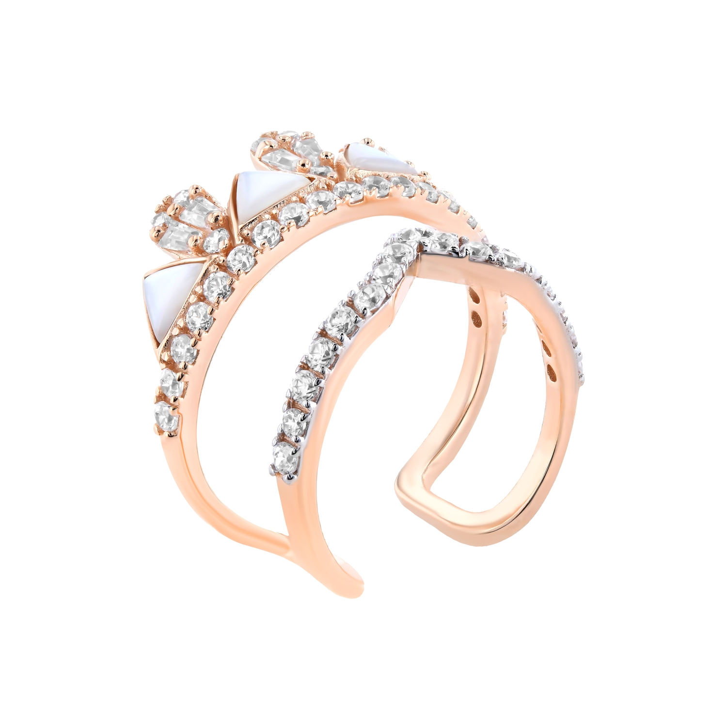 18K Ice Midi Gold Ring