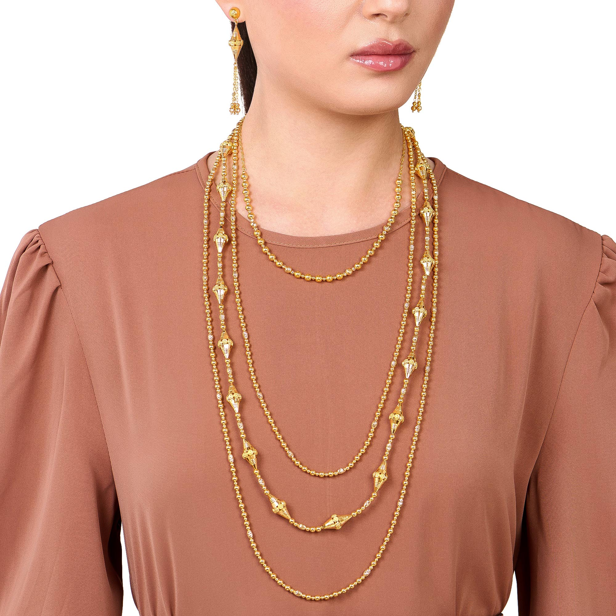 طقم ذرة تقليدي من الذهب عيار 21