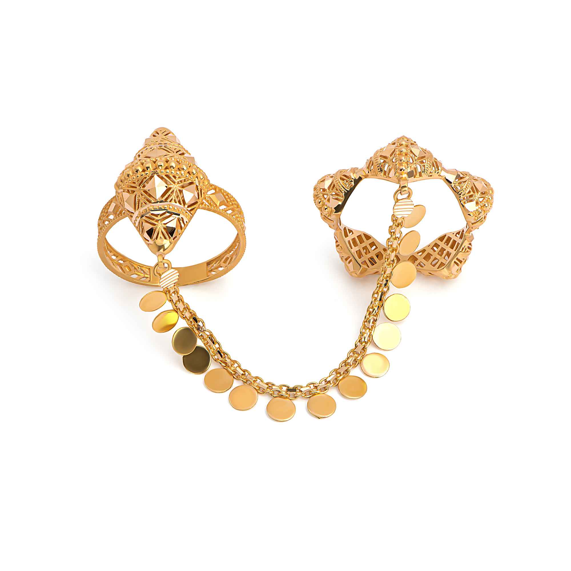 خاتم كوثر من الذهب عيار ٢١ قيراط