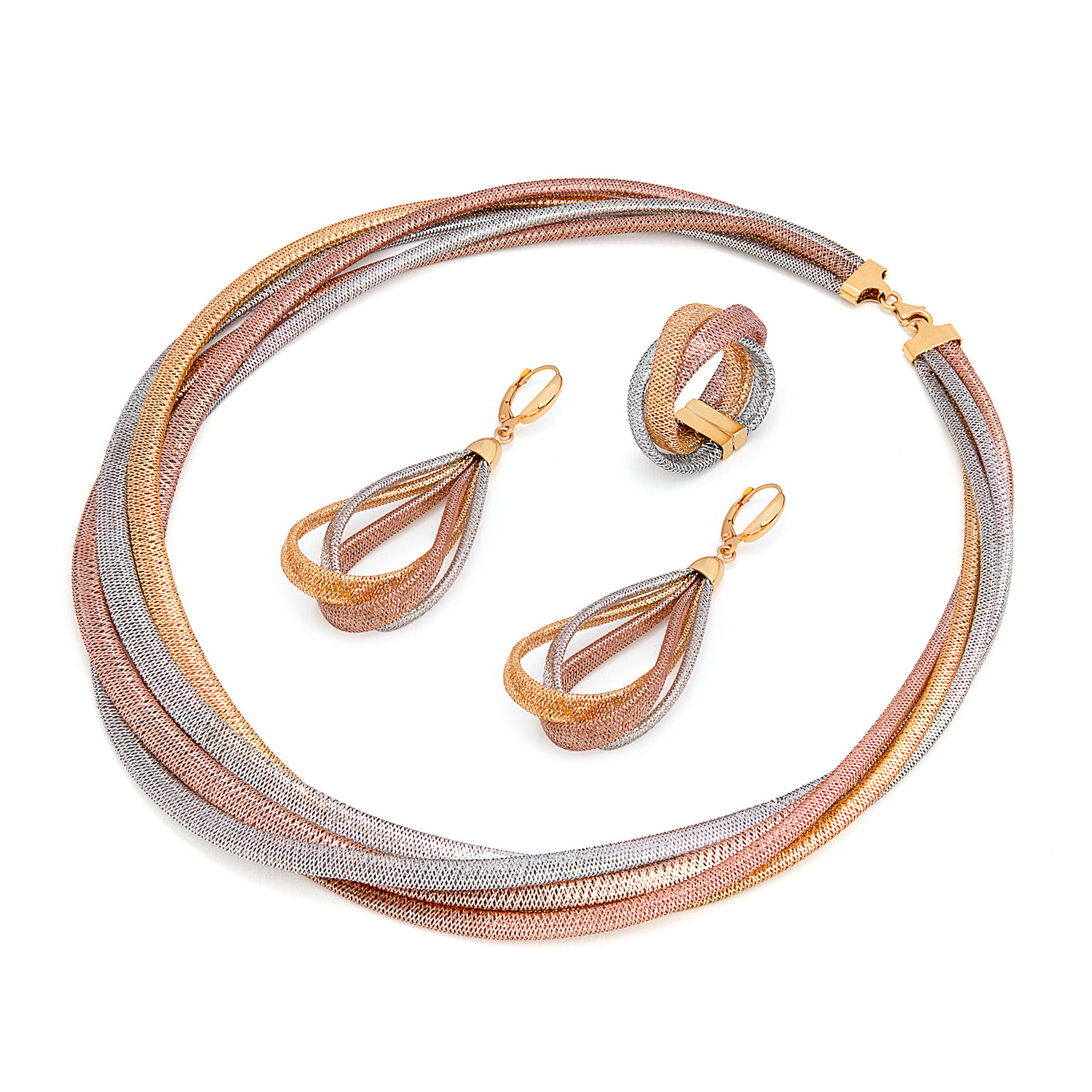 21K Tri-Mesh Gold Set