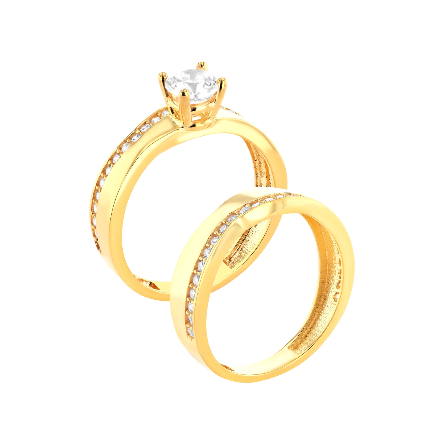 Classic Elegance 21K Twins Gold Ring