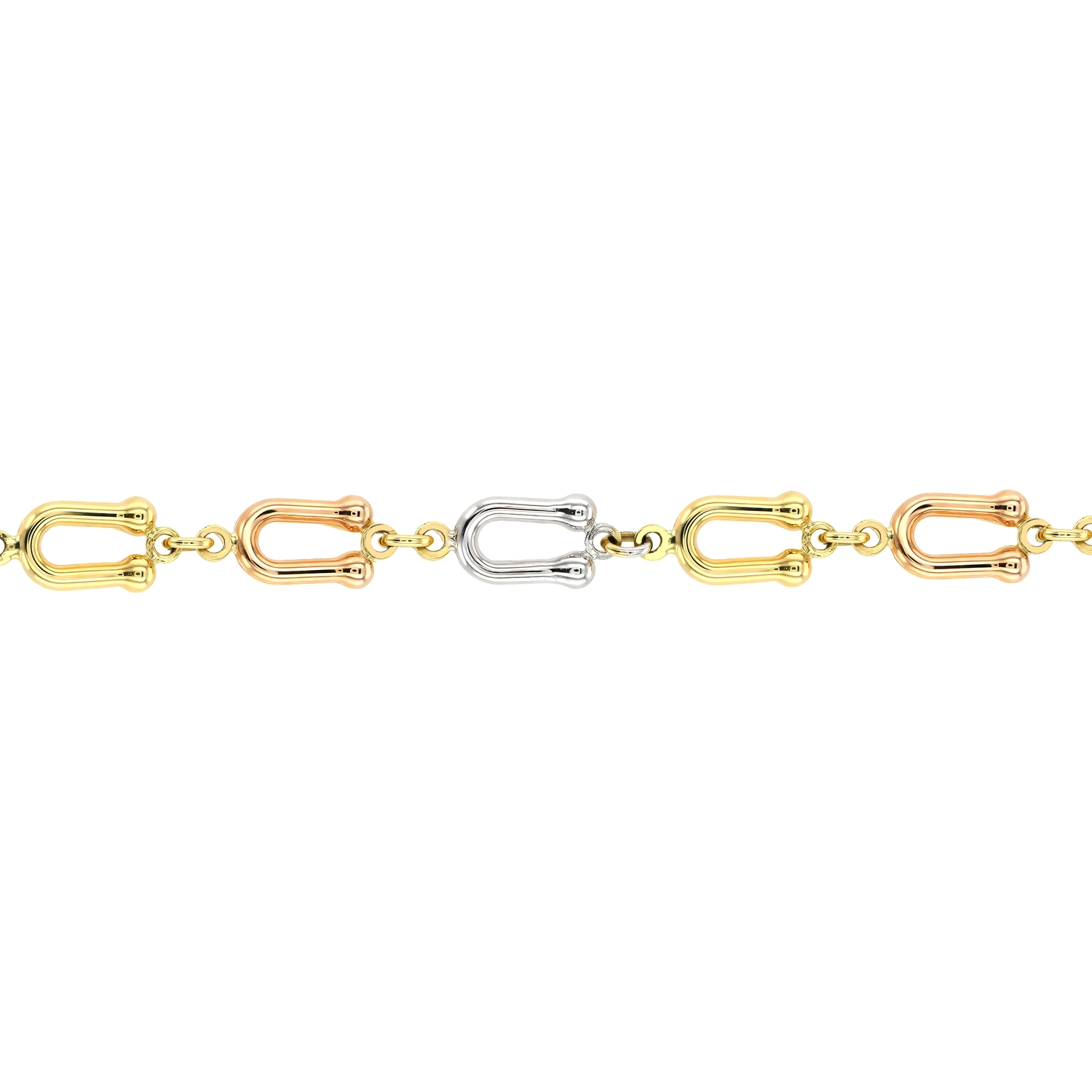 18K Carabiner Link Gold Bracelet