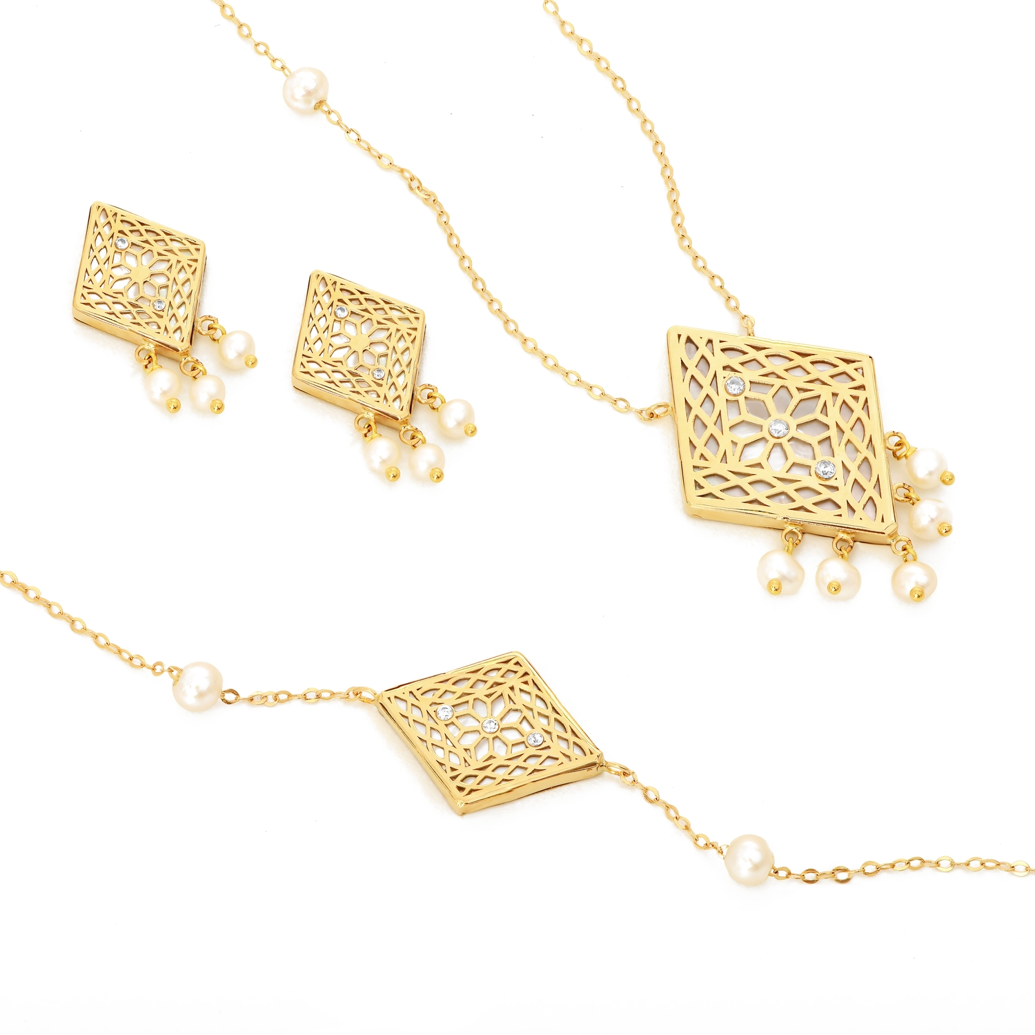 Sadaf Secret Flower 18K Traditional Gold Set