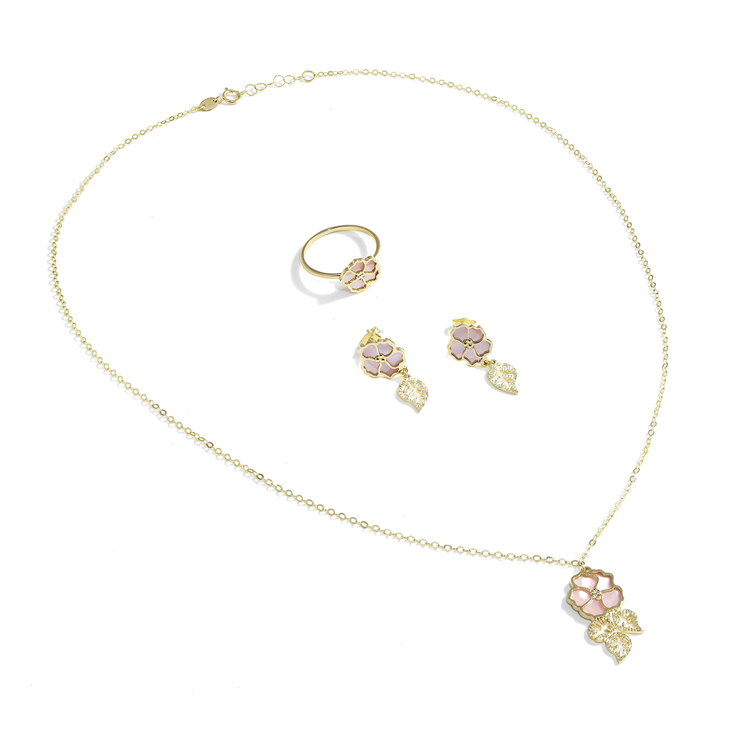 مجموعة ذهب روعة الزهور عیار 18