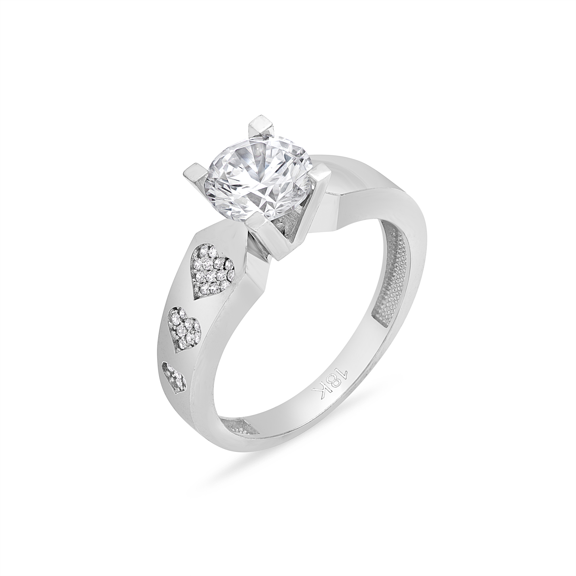 خاتم كابوني من الذهب عيار 18 قيراط