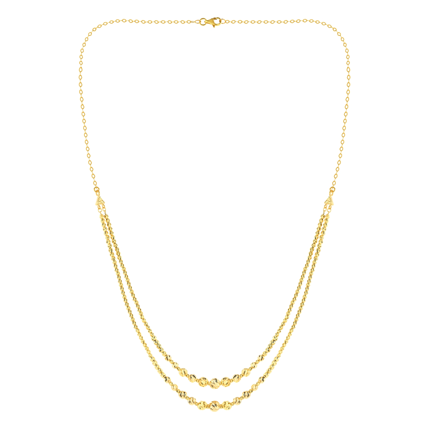 21K Golden Harmony Layered Necklace