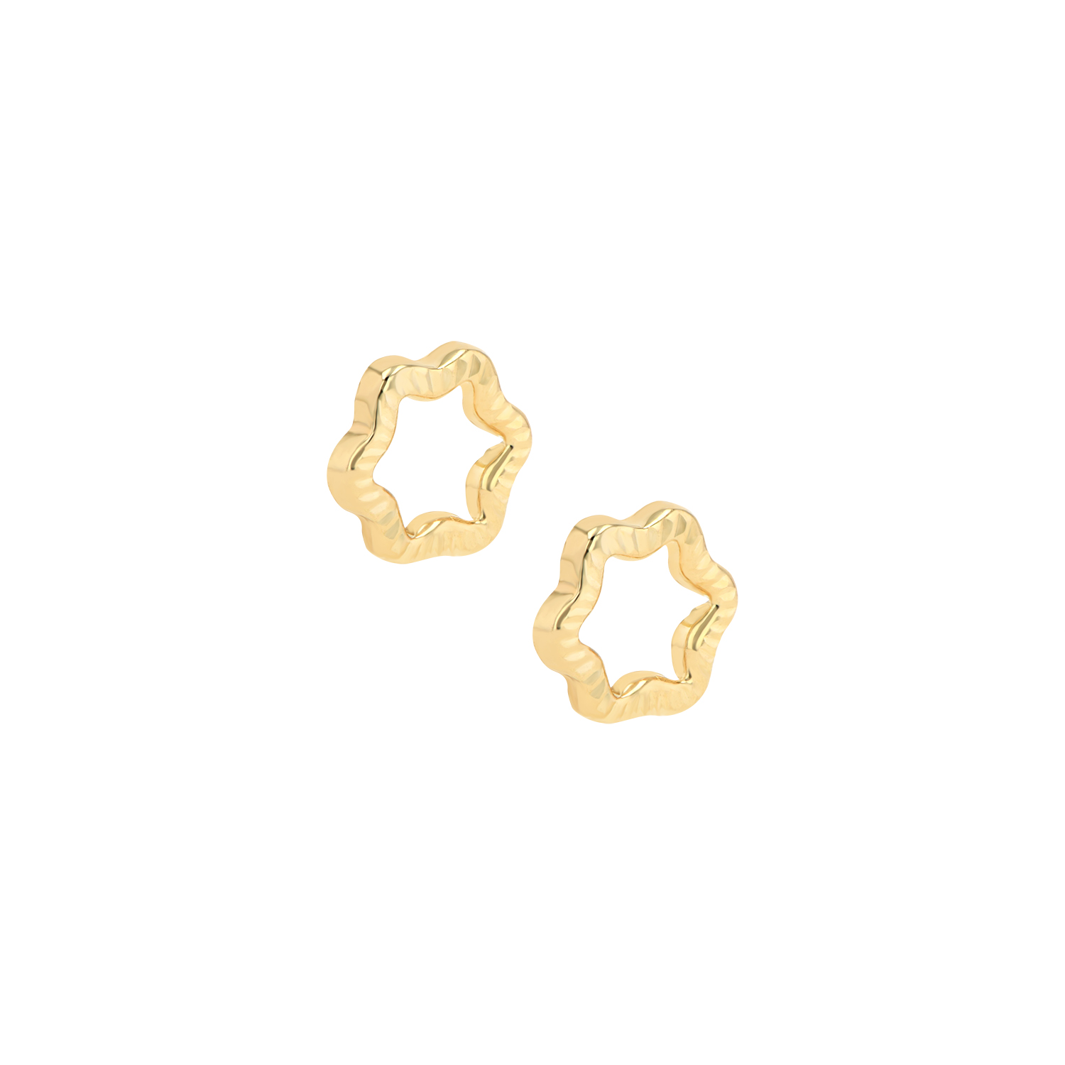Two Stars Gold Earrings for Kids