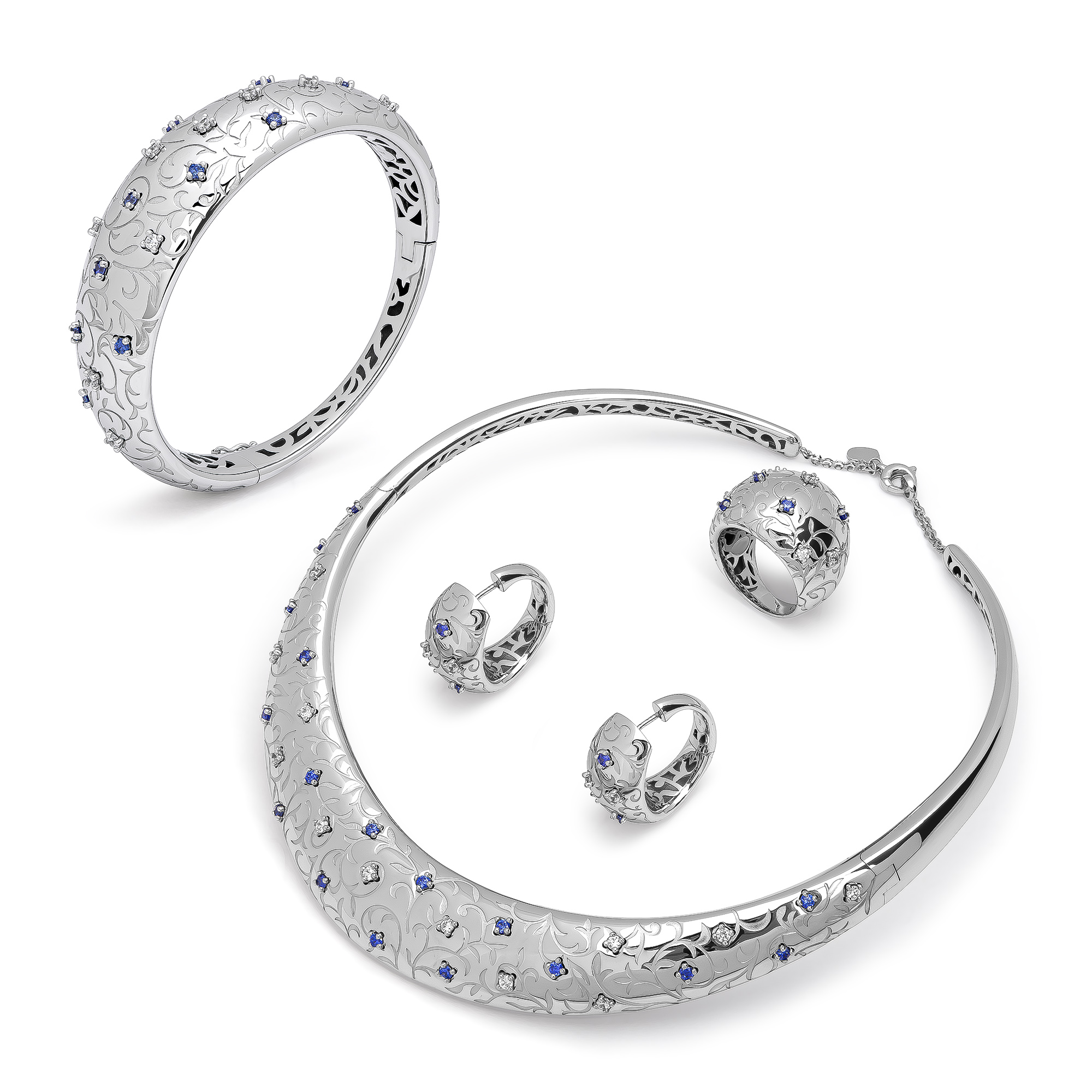 18K Larin White Gold Set