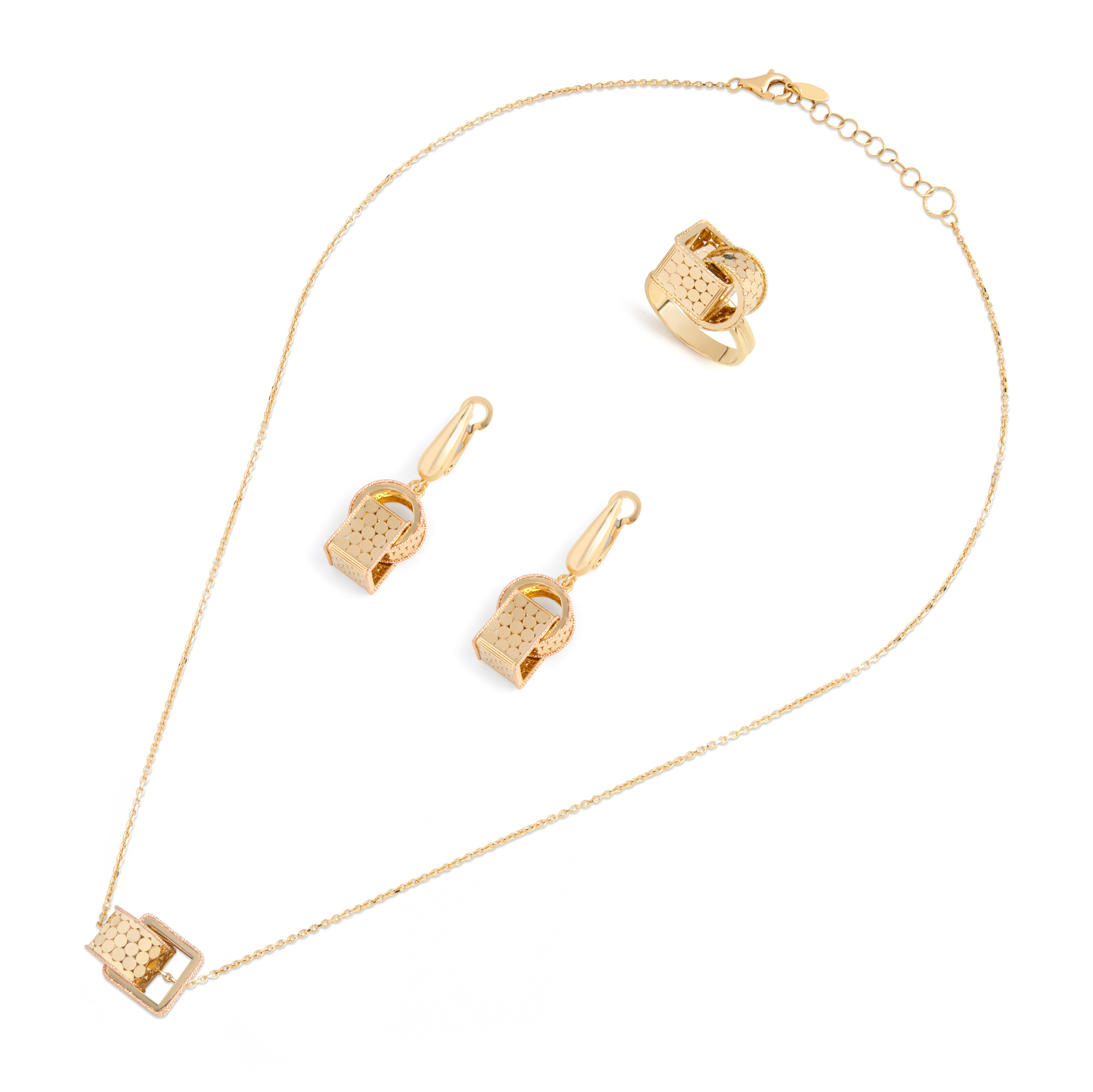 18K Kubisk Gold Set