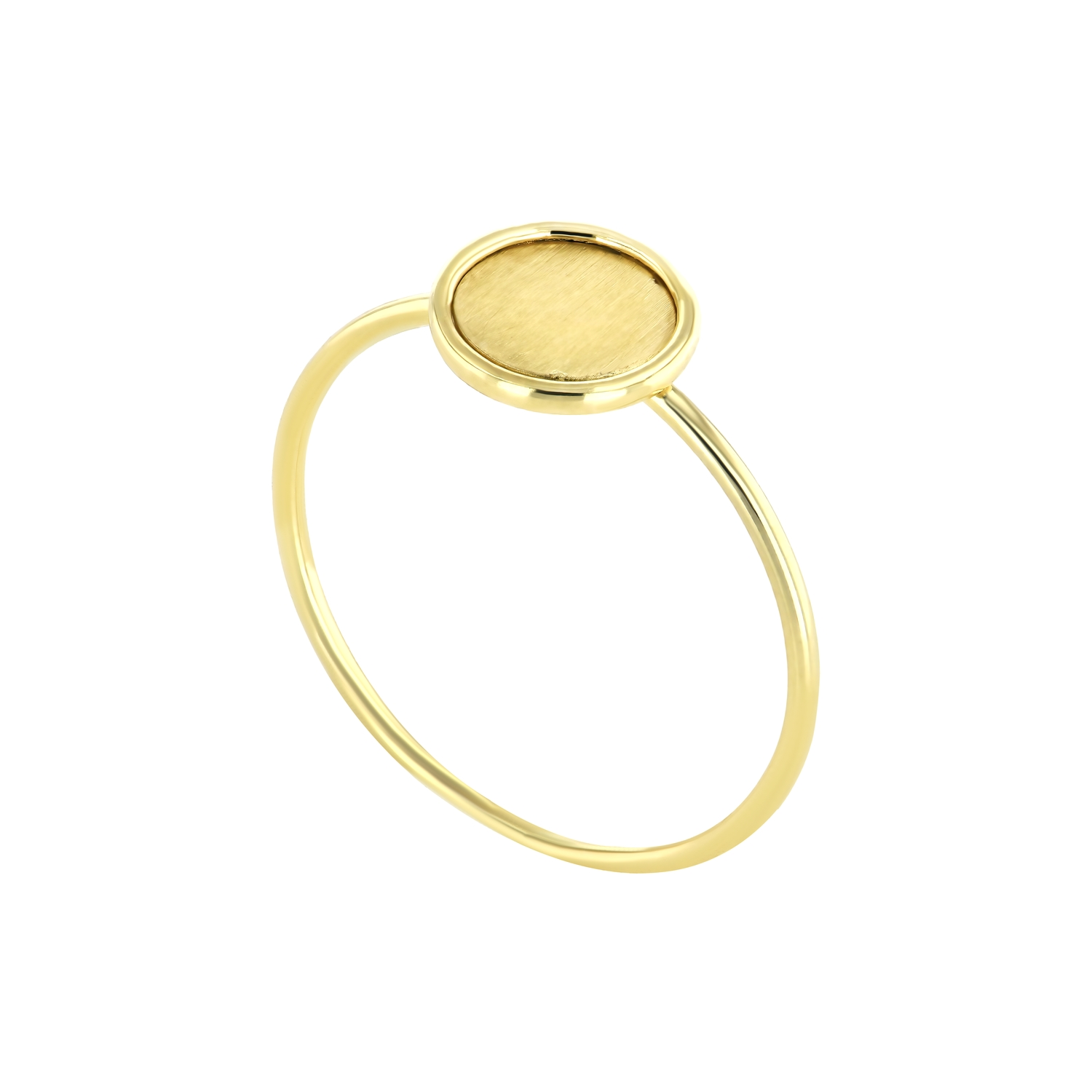 18K Gold Minimalist Circle Ring