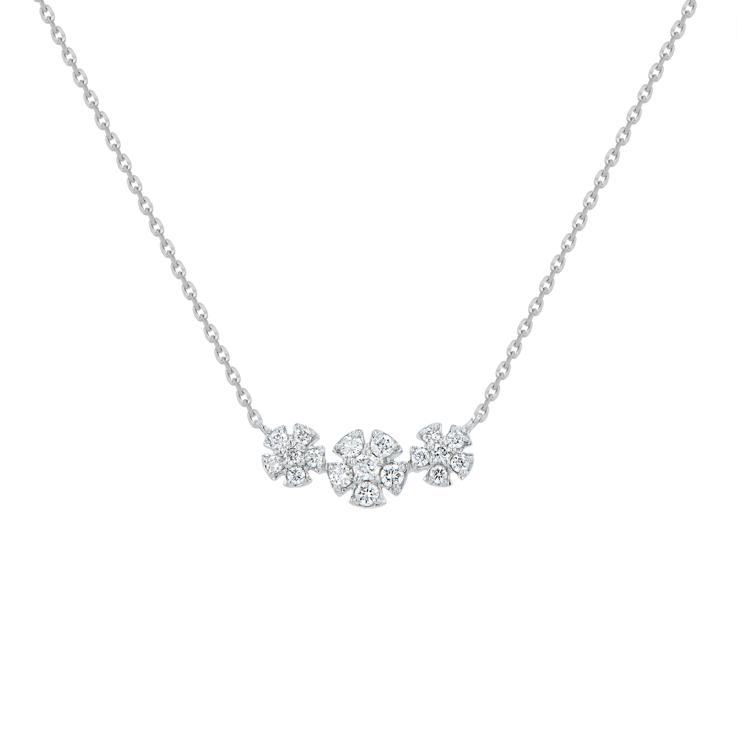 Diamond Floral Necklace