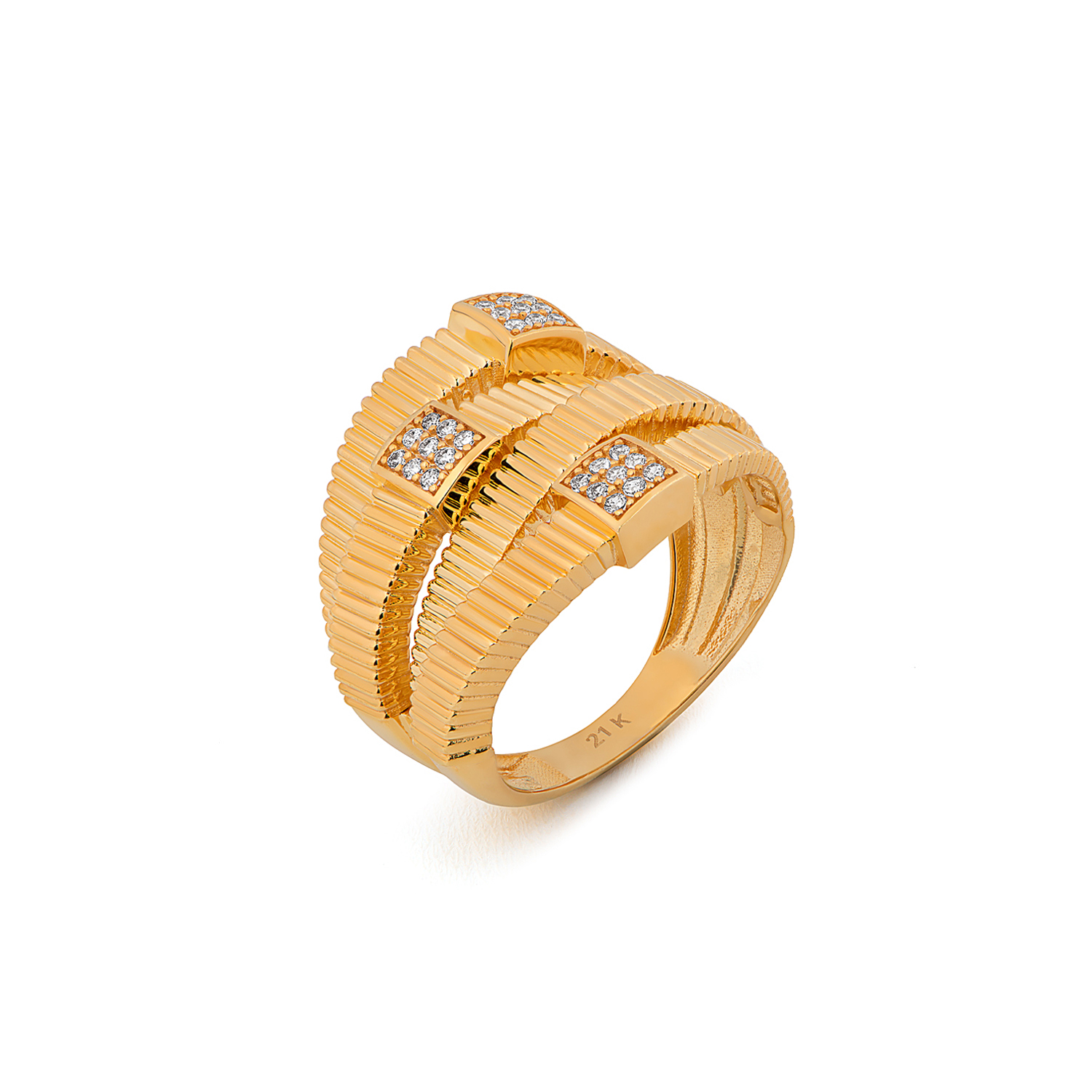 21K Twisted Gold Ring