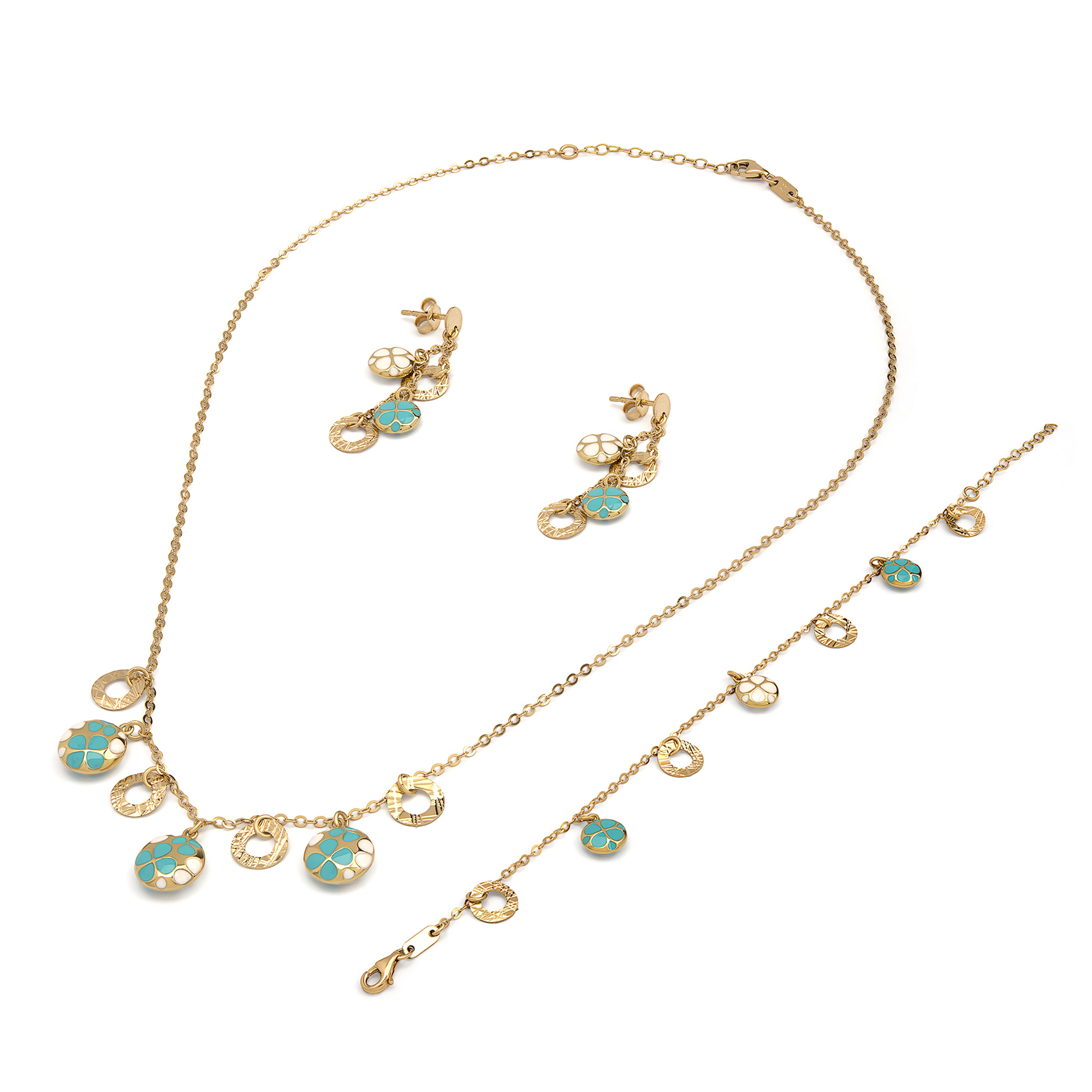 طقم شام من الذهب عيار 18 قيراط