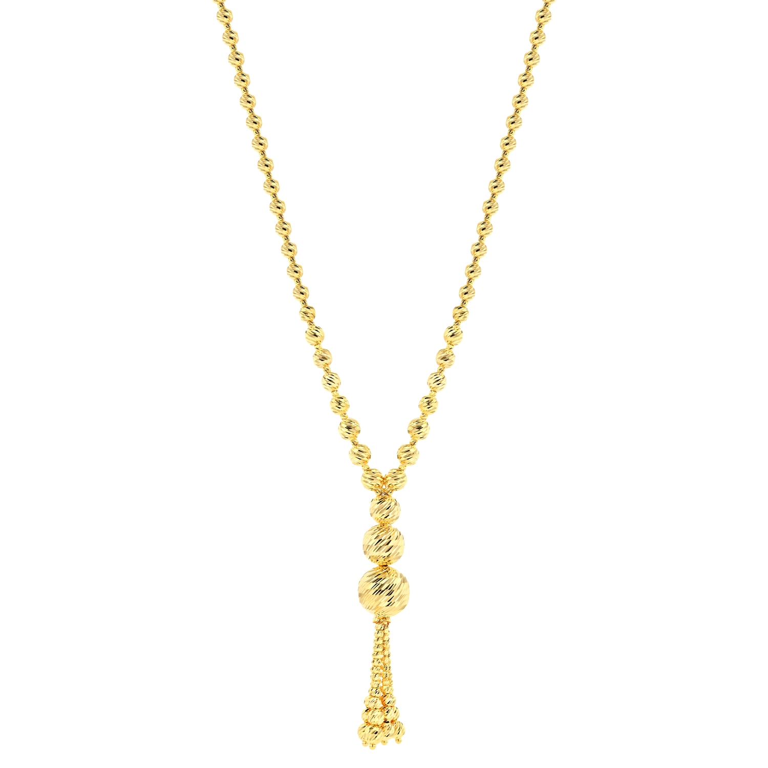 21K Lariat Necklace Gold Necklace