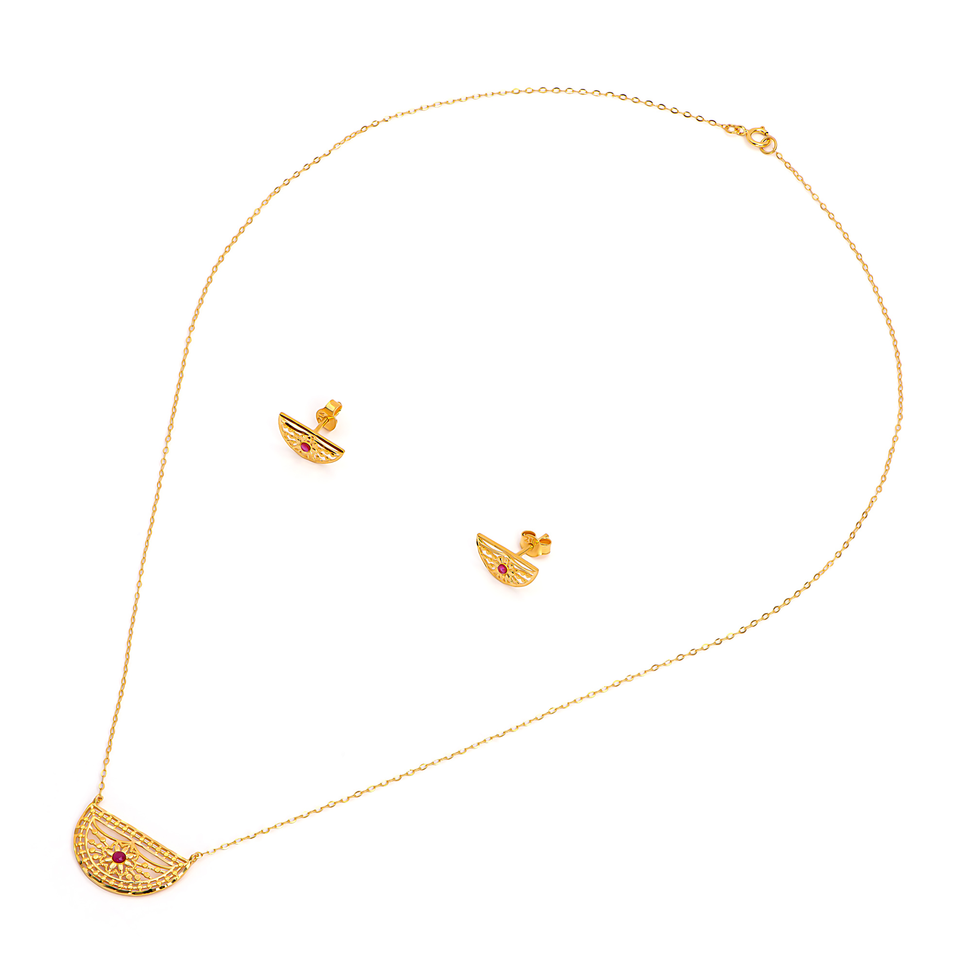 طقم مهنون من الذهب عيار 21 قيراط