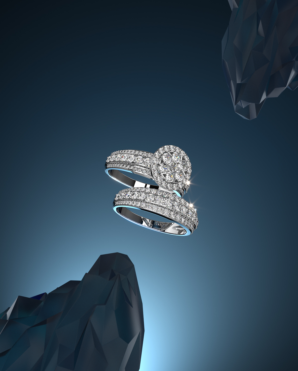 Siamese 1.91CT Diamond Twins Ring