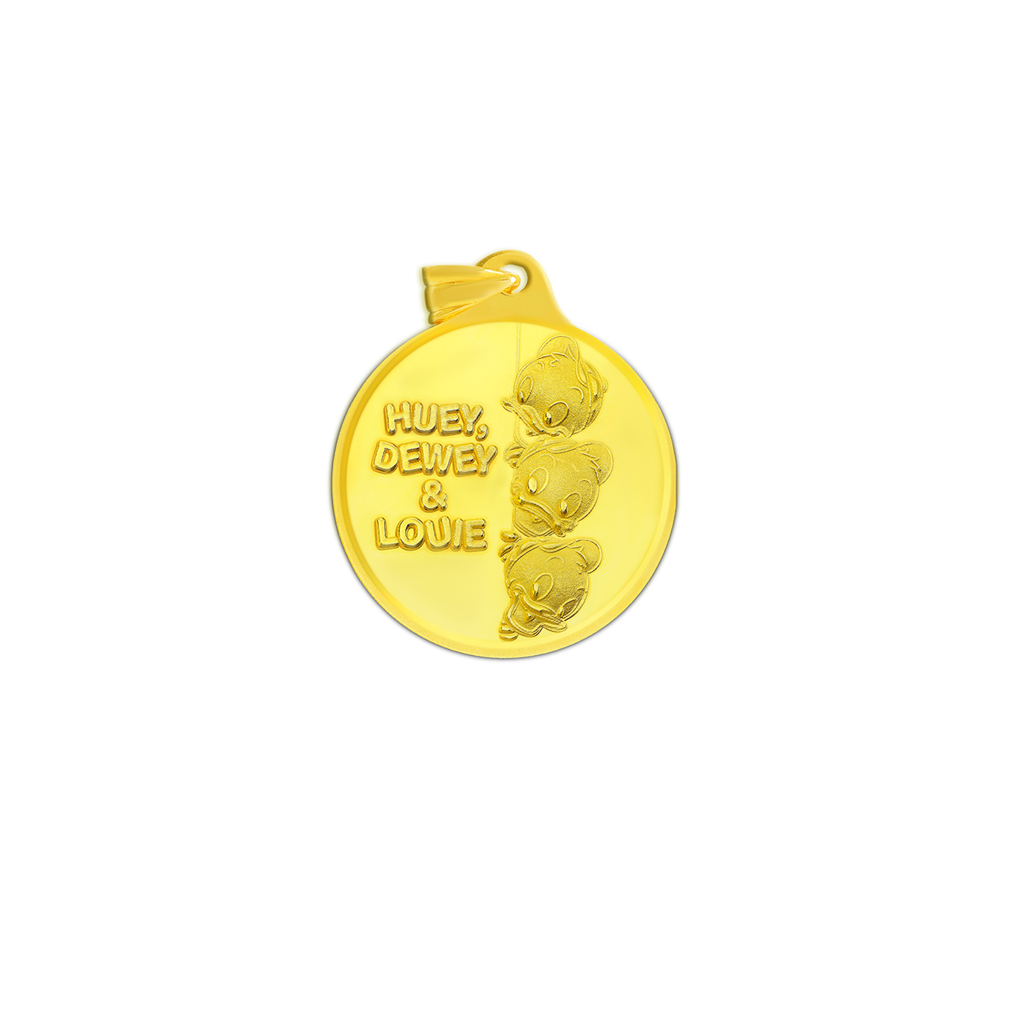 24K BTC Huey, Dewey, and Louie Gold Coin Pendant