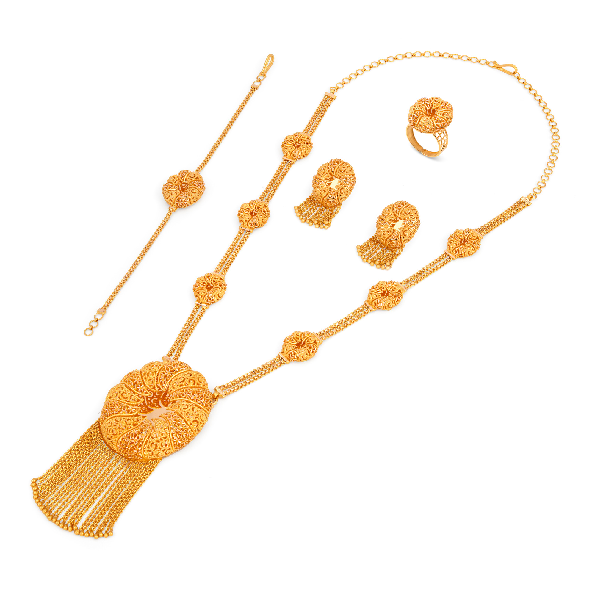 21K Manthora Moyur Gold Set