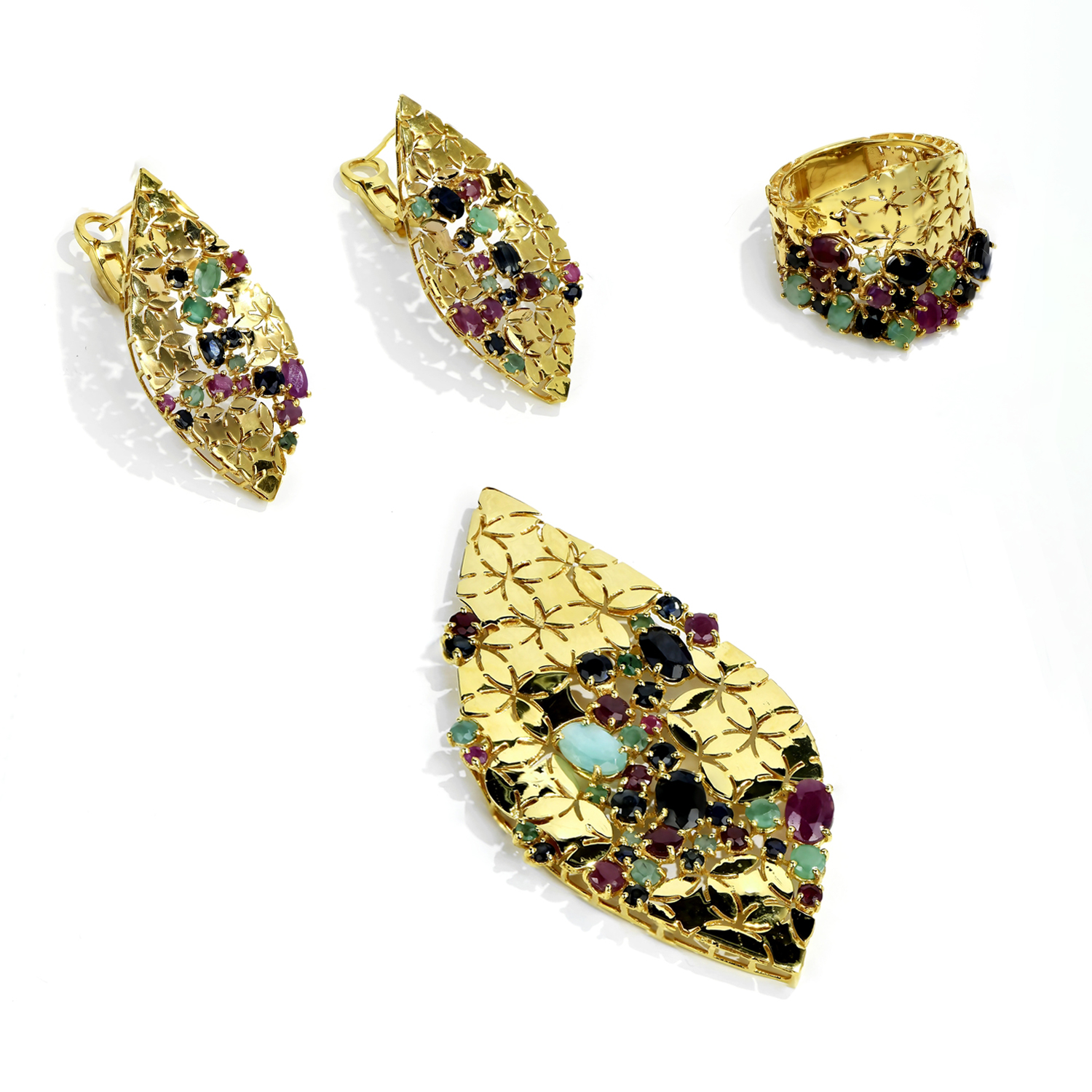 21K Paula Marquise Gold Set