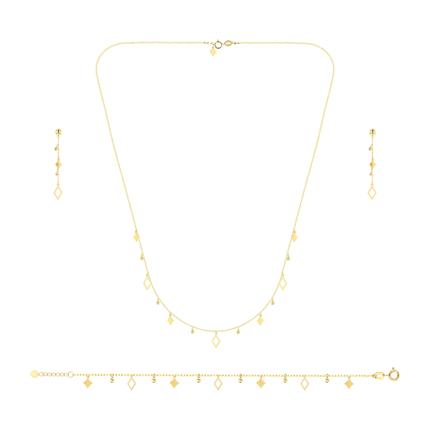 18K Geometric Allure Gold Set