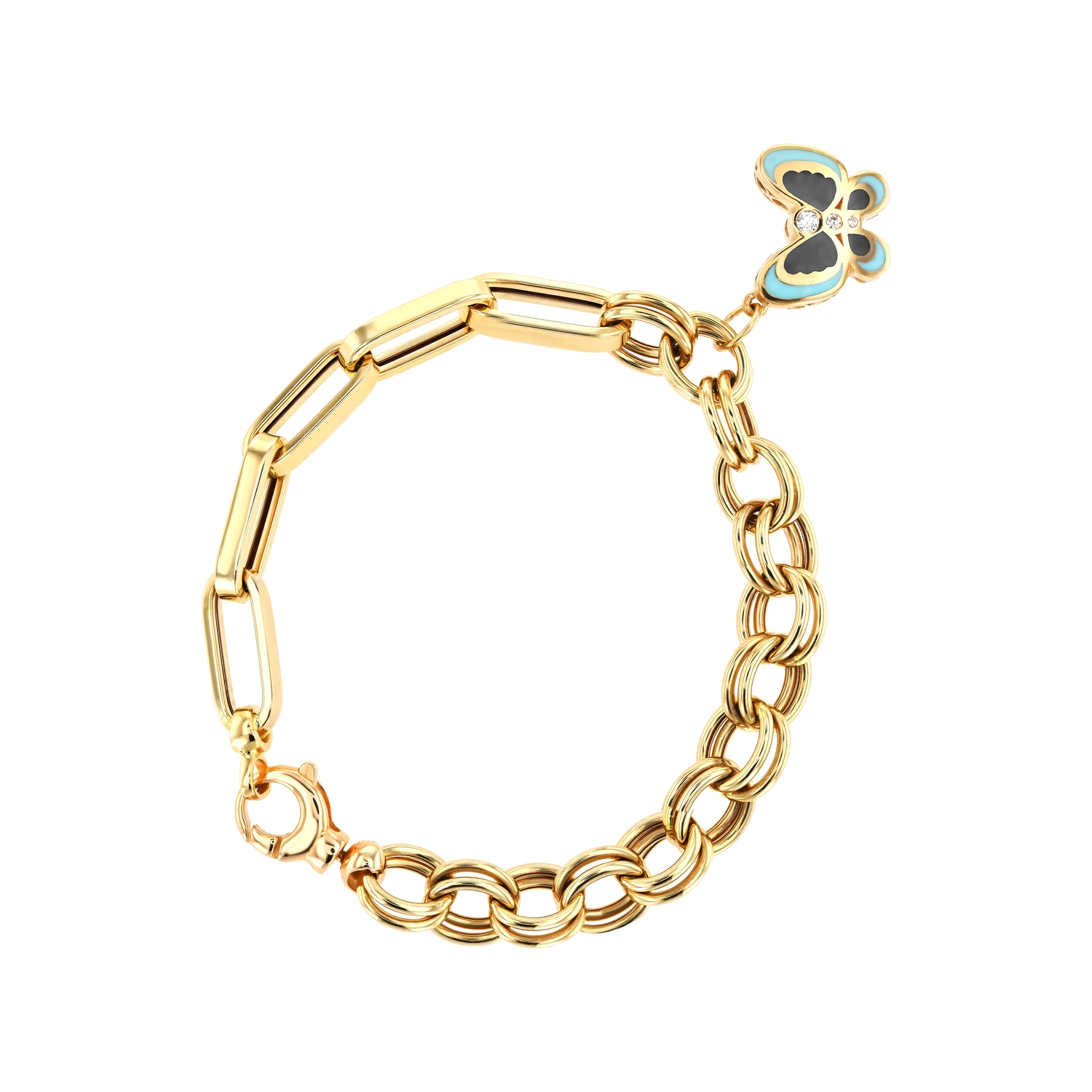 Glowe Buttefly 21K Gold Bracelet