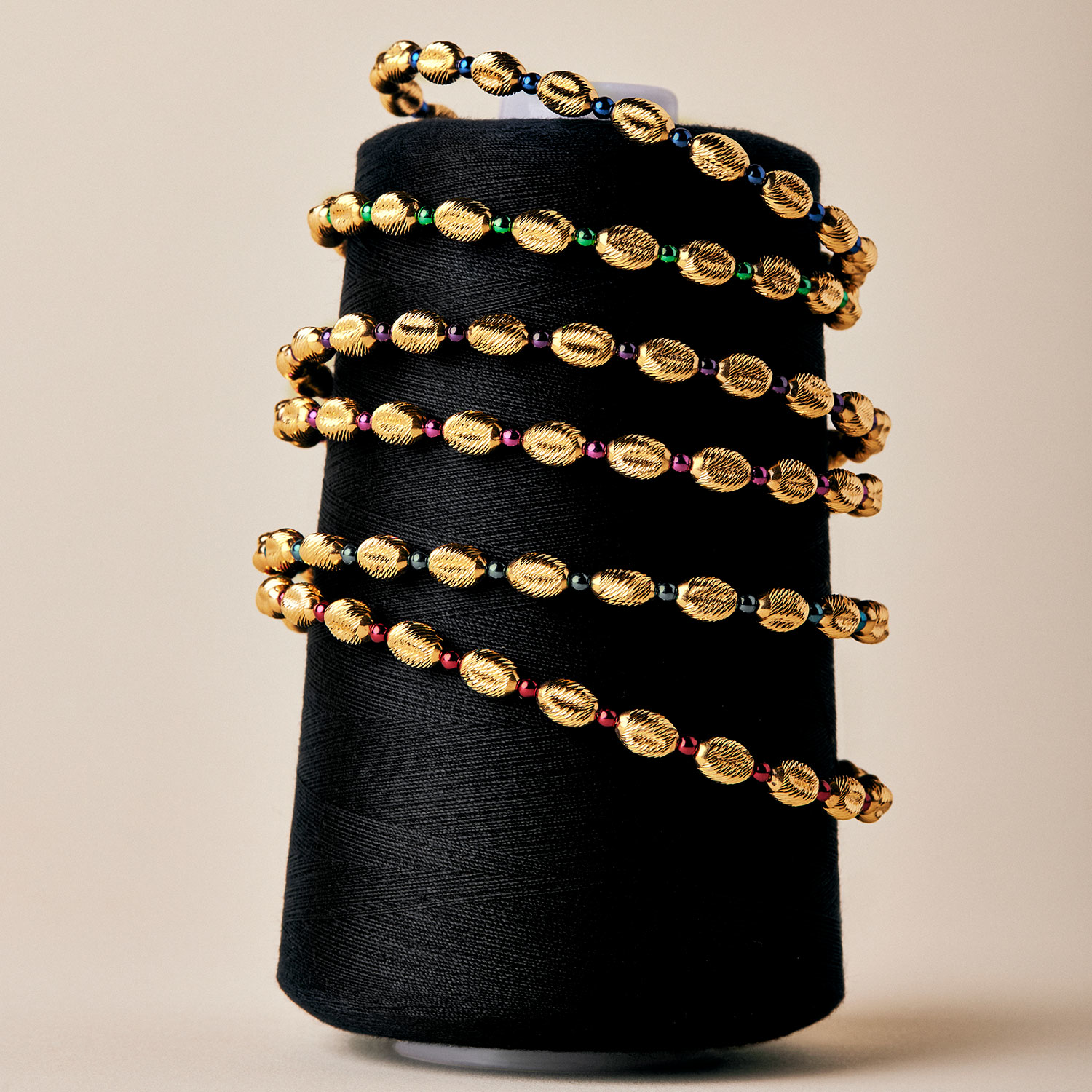 18K Thudor Beaded Gold Bracelet