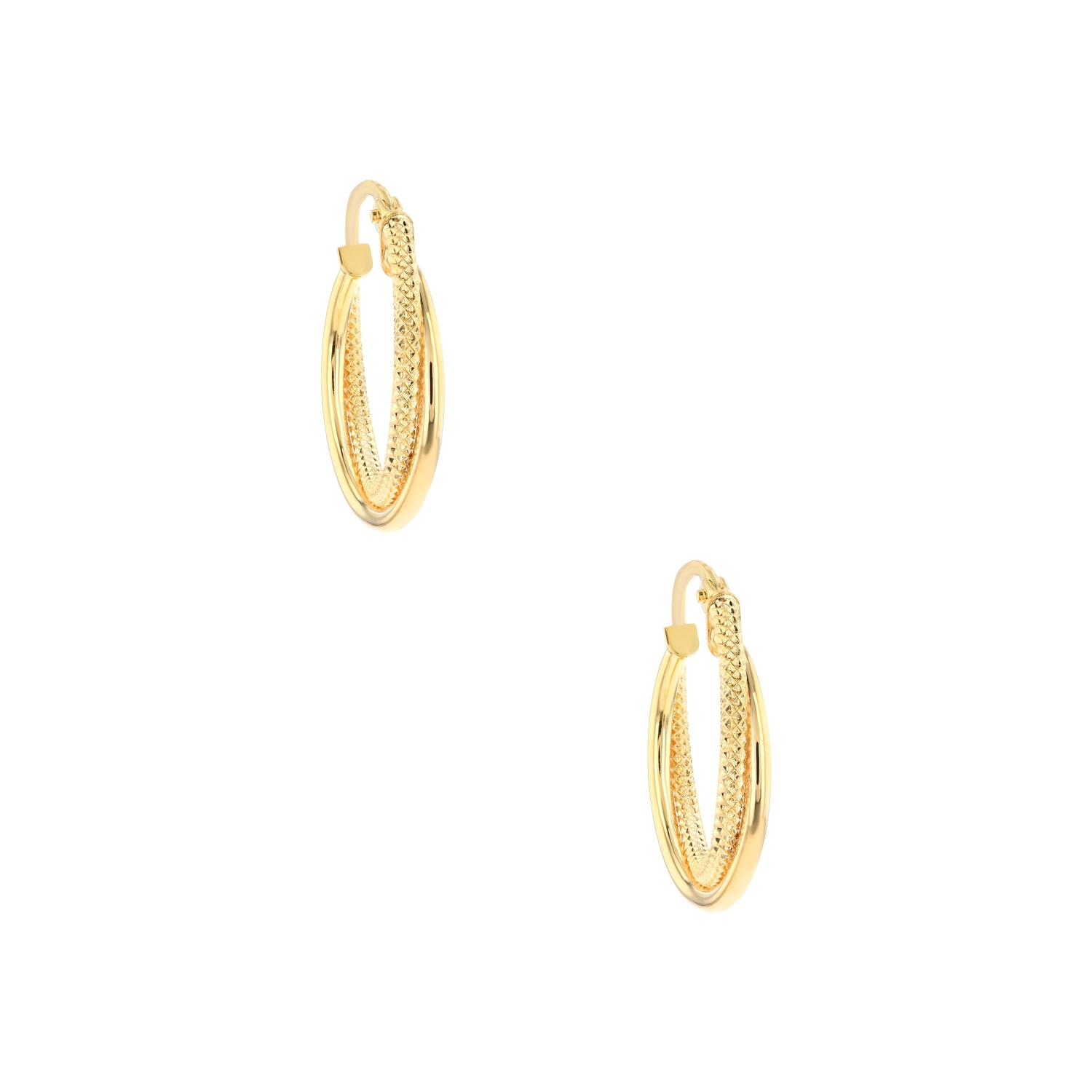 18K Golden Embrace Gold Earrings