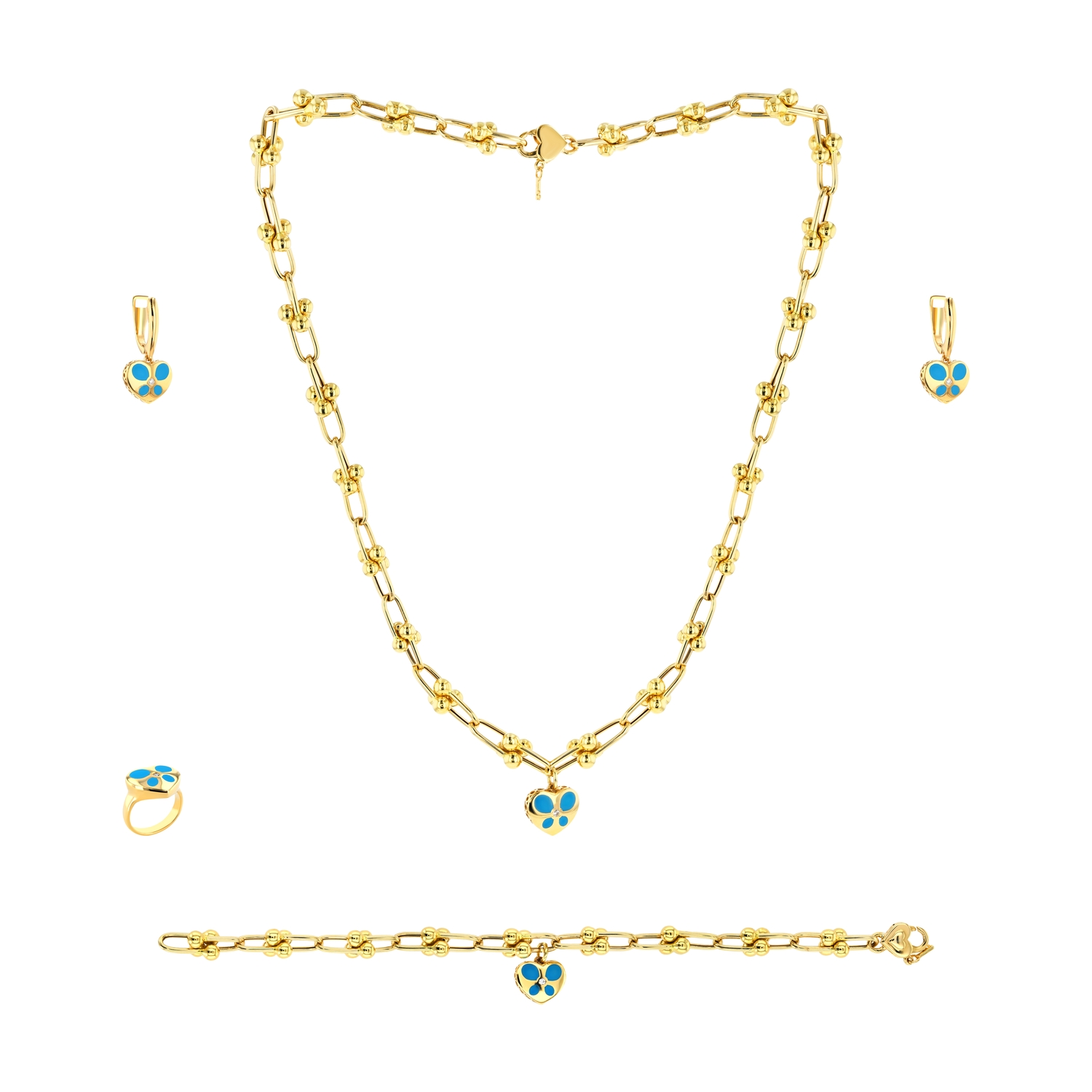 Glowe Oxalis 21K Gold Set