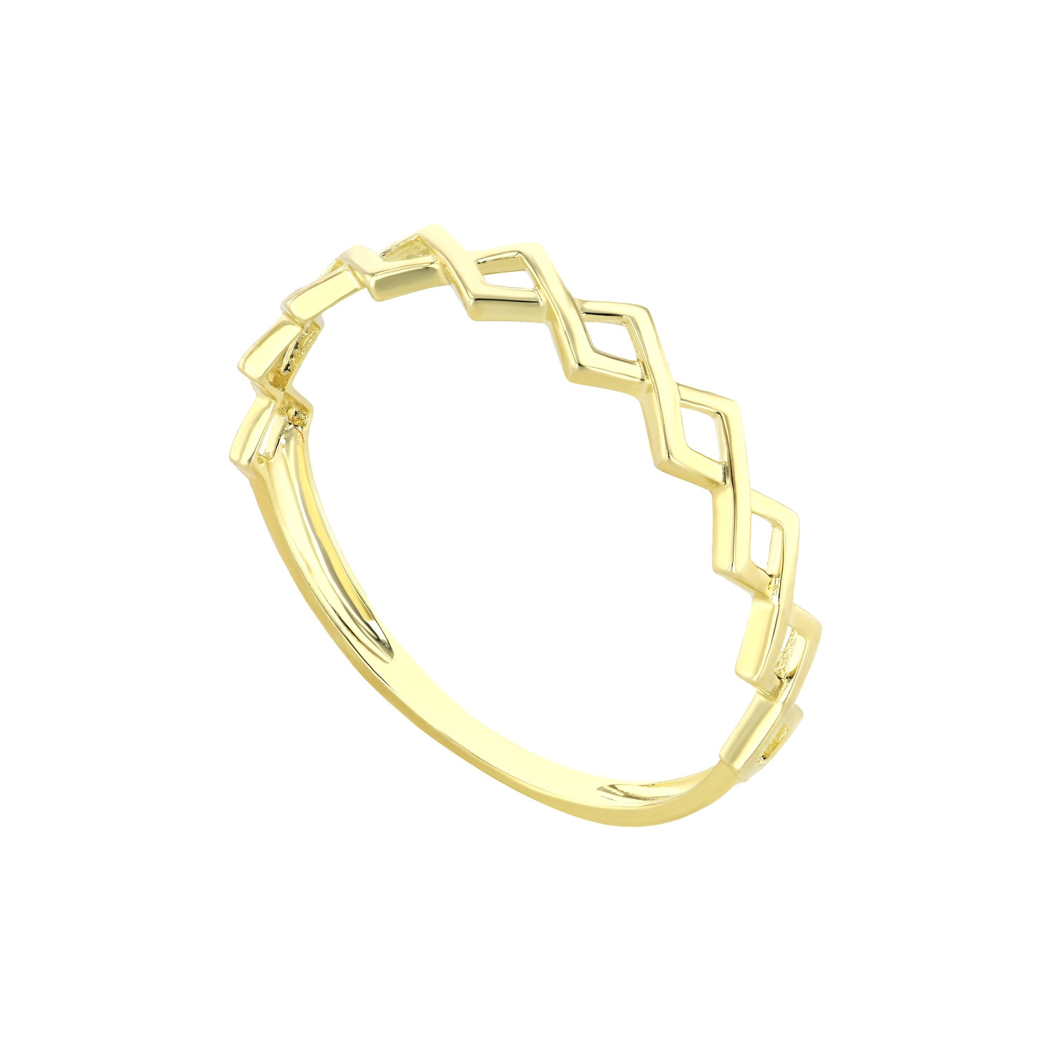 18K Geometric Harmony Gold Ring