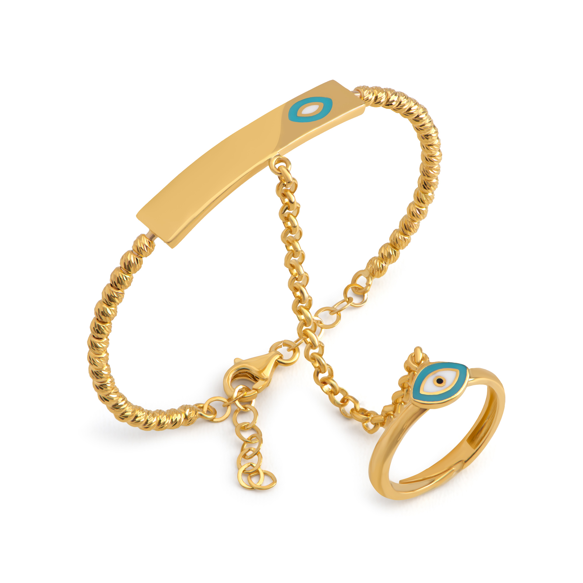 21K Pureua Kids Gold Ring-Bracelet