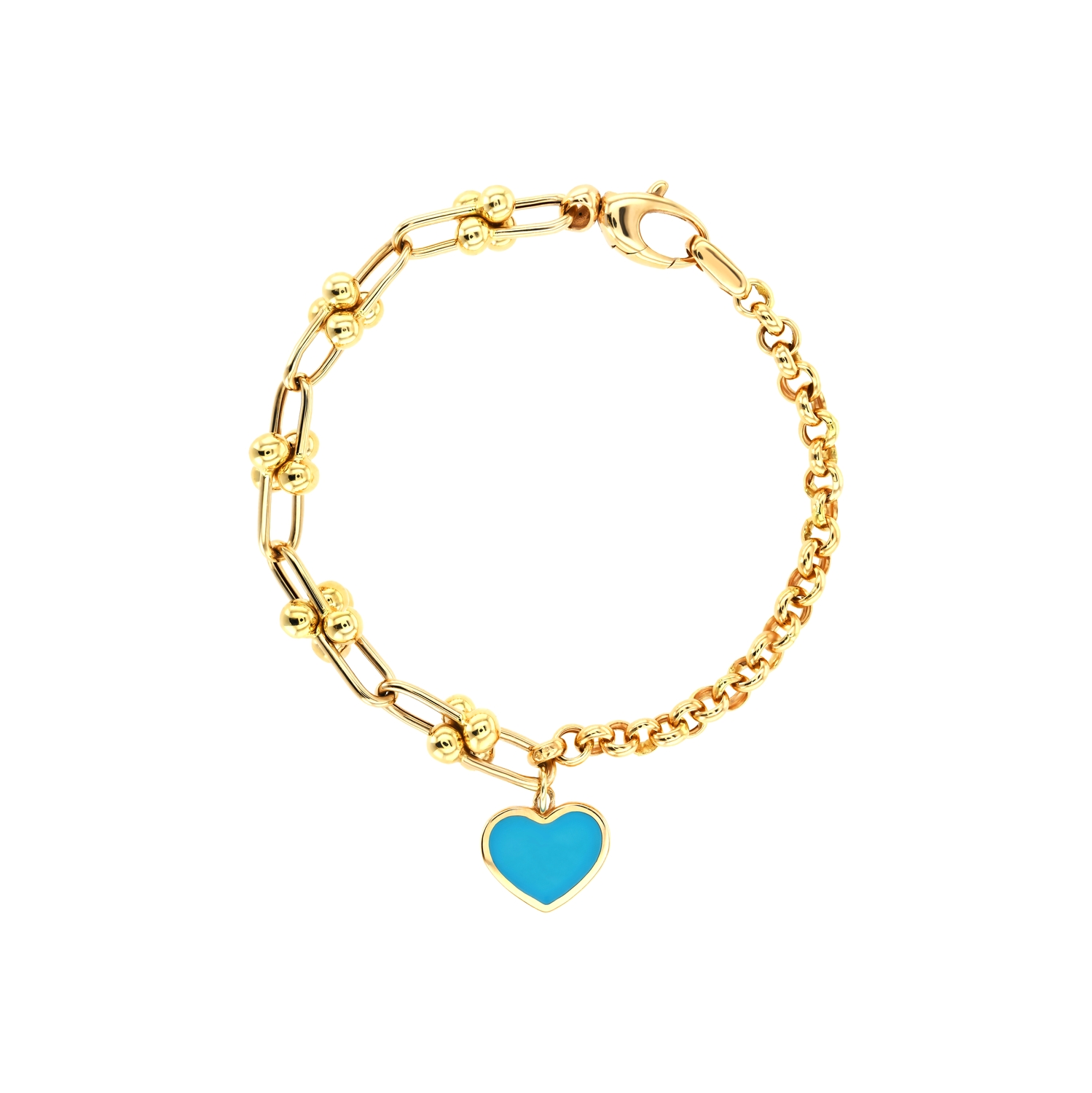 Glowe Heart 21K Gold Bracelet