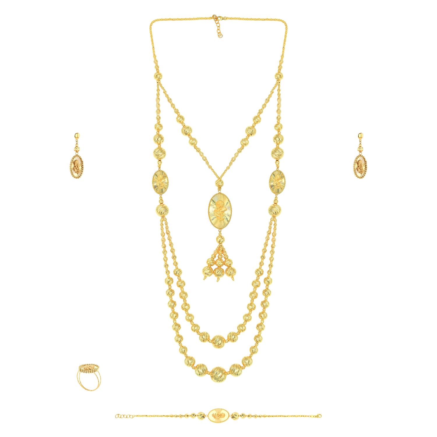 Zahra Astral 21K Layered Gold Set