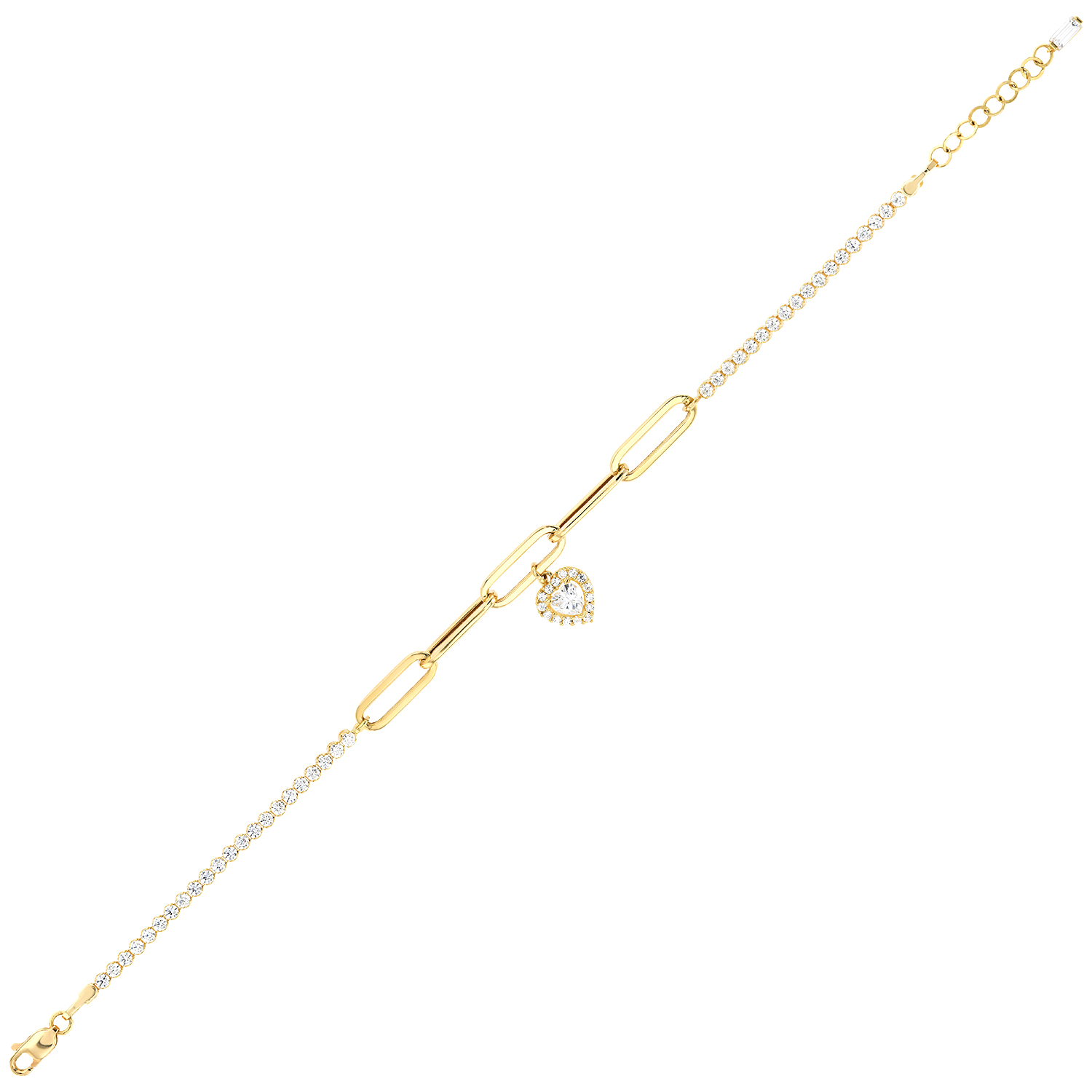 18K Eye of The Heart Gold Bracelet