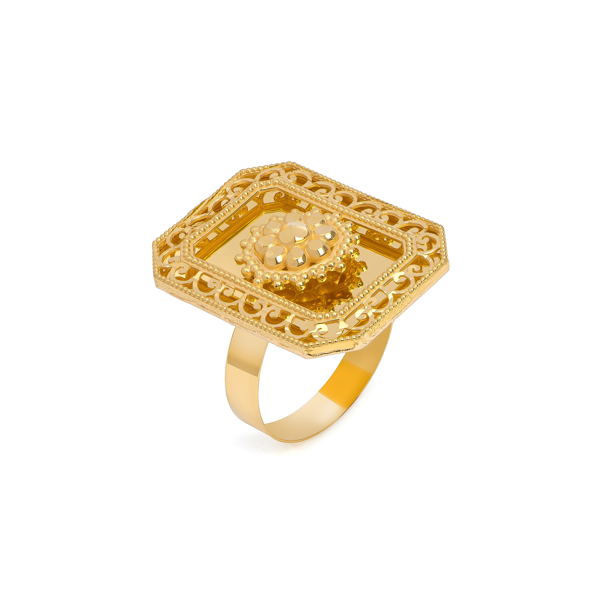21K Traditional Nawarah Gold Ring