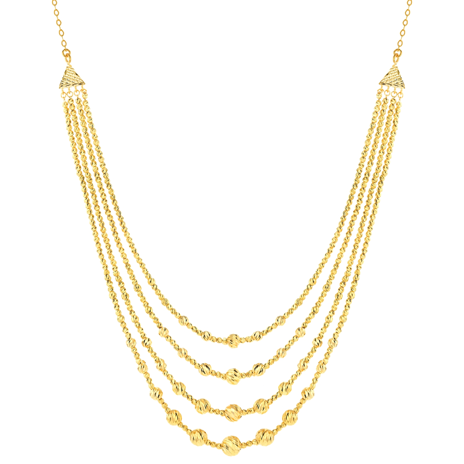 21K Gilded Serenade Multi-Layered Necklace