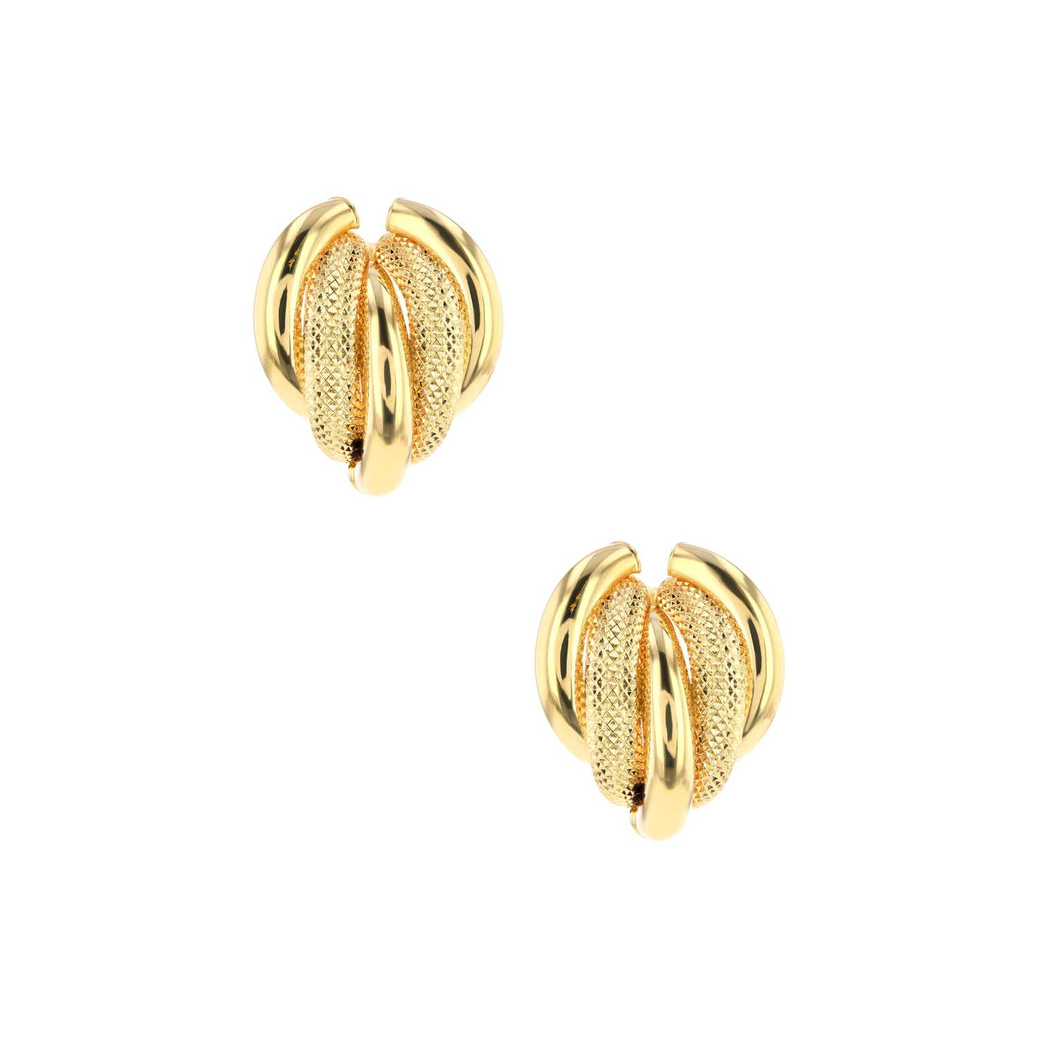 18K Sunray Gold Earring