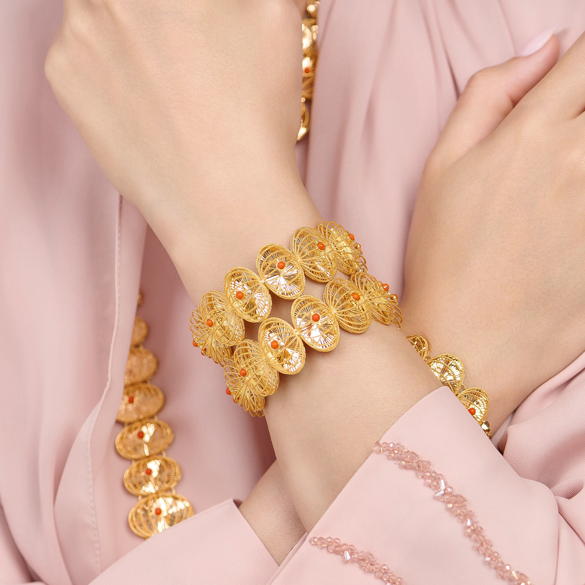 21K Traditional Gold Bracelets from Infinity Collection