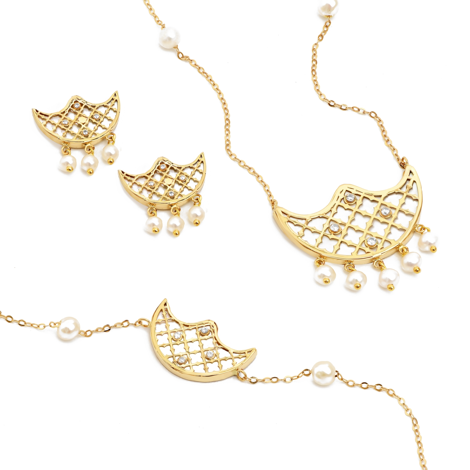 Sadaf Lunar 18K Traditional Gold Set