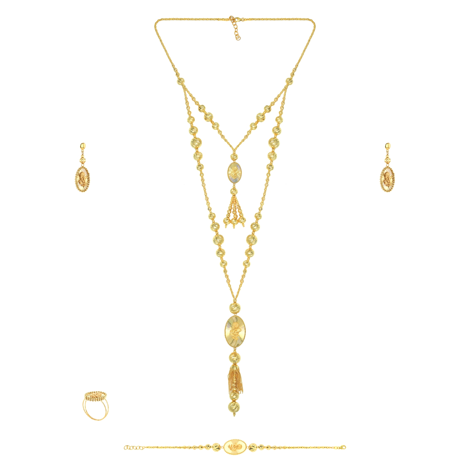 Zahra Harmony 21K Layered Gold Set