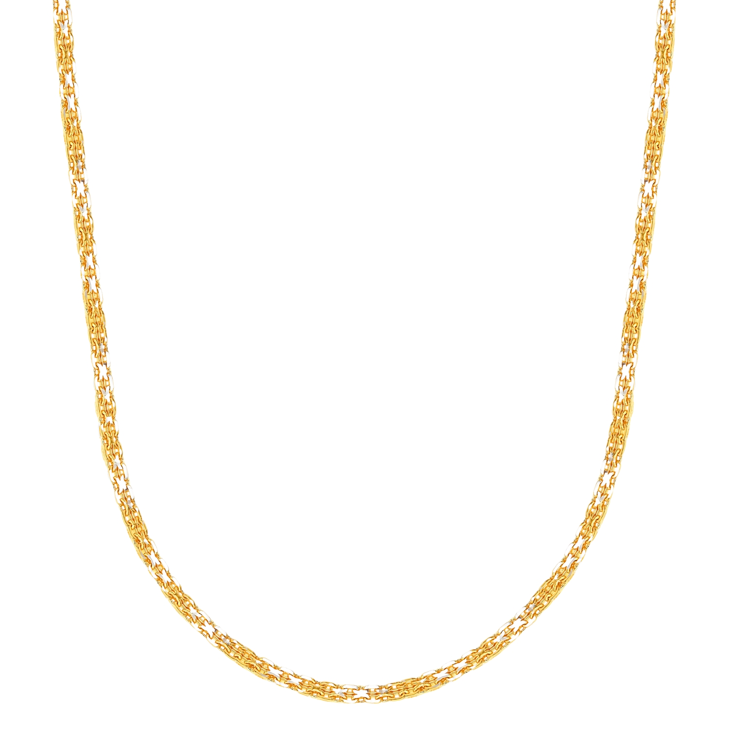 21K Golden Weave Gold Necklace