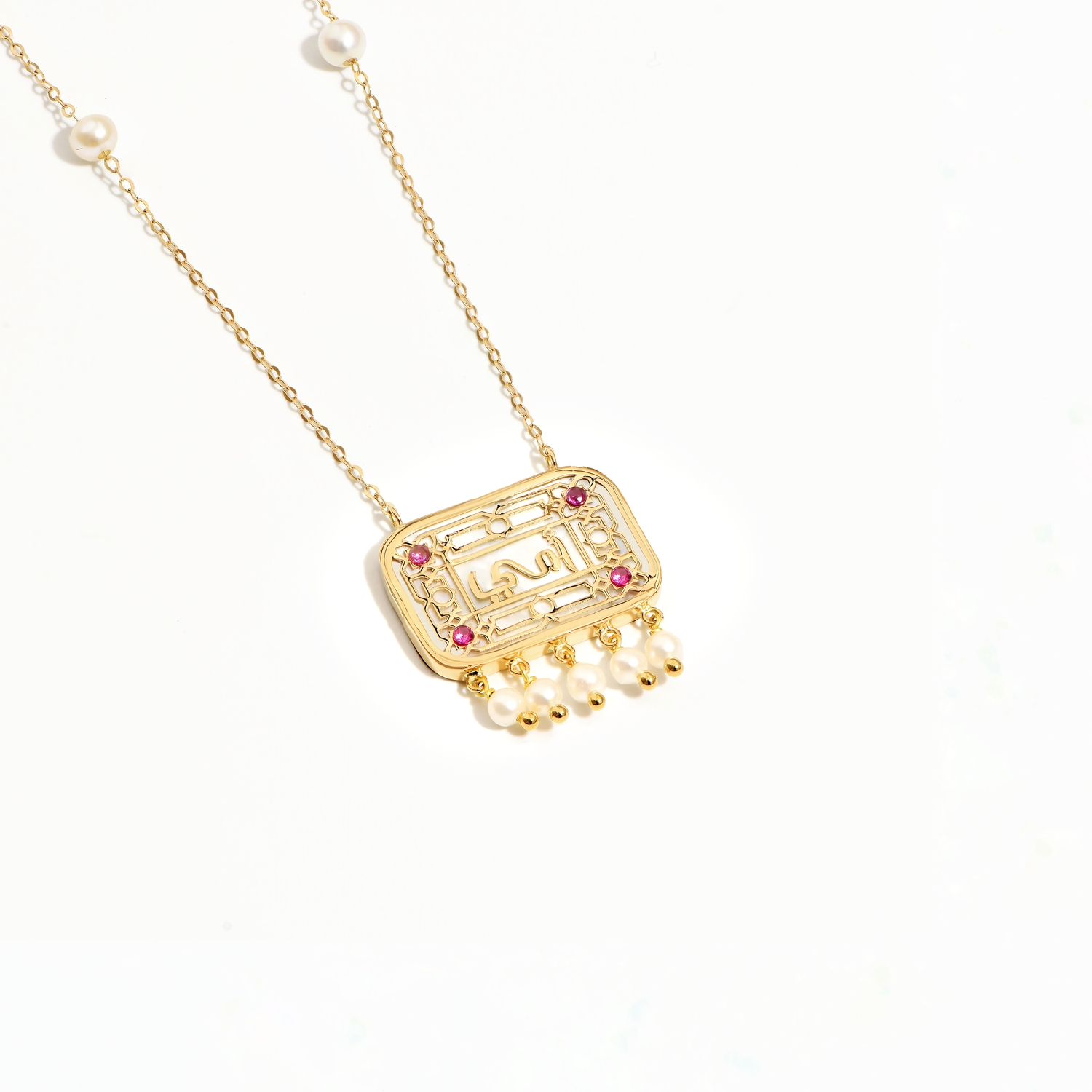 Sadaf Flame 18K Traditional Gold Necklace