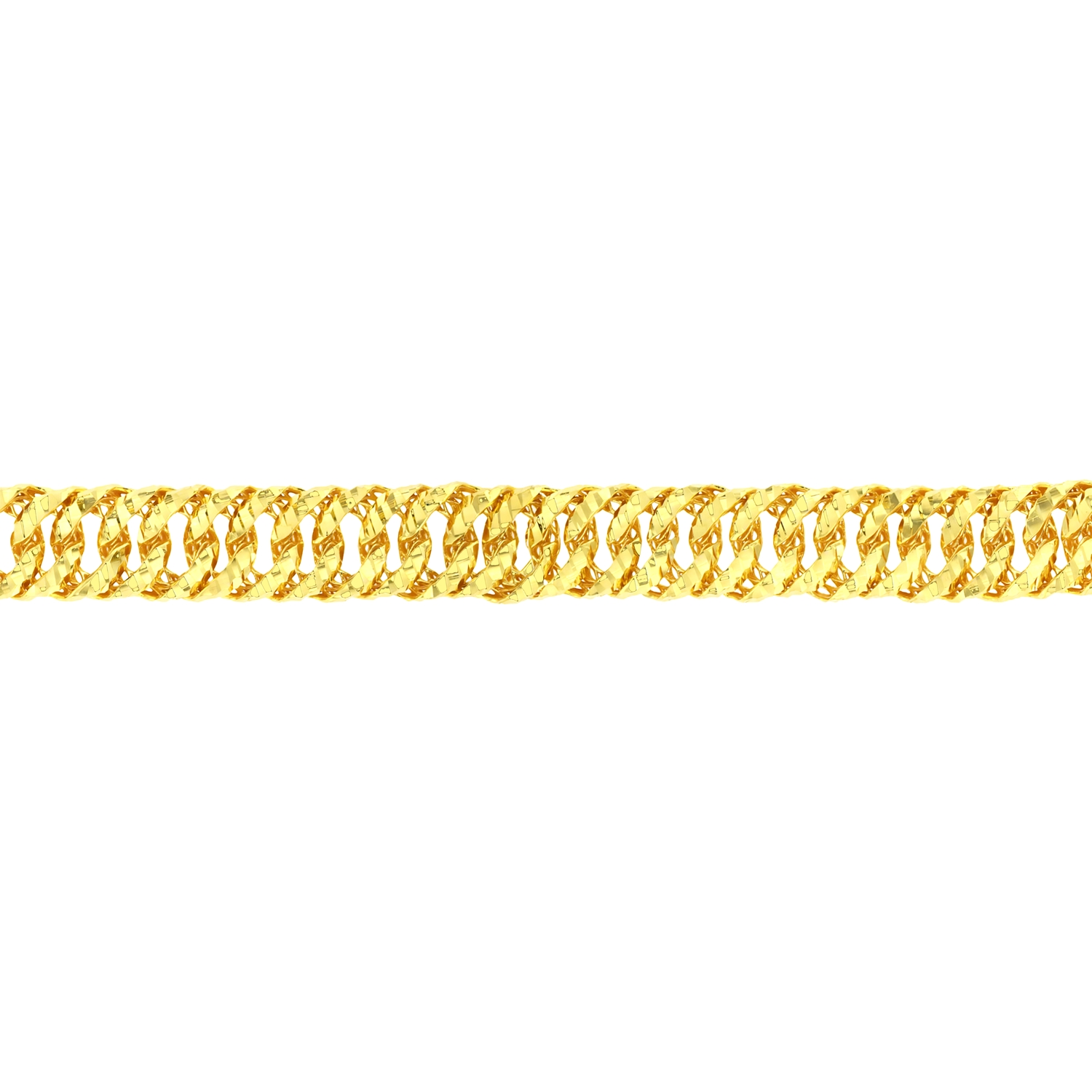 21K Gold Textured Chain Bracelet