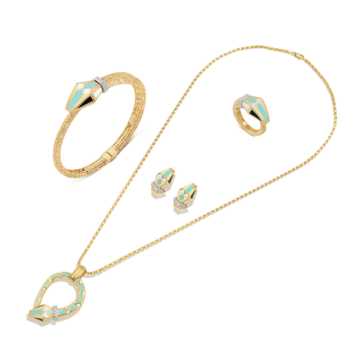 21k Gold Tropical Treasure Set