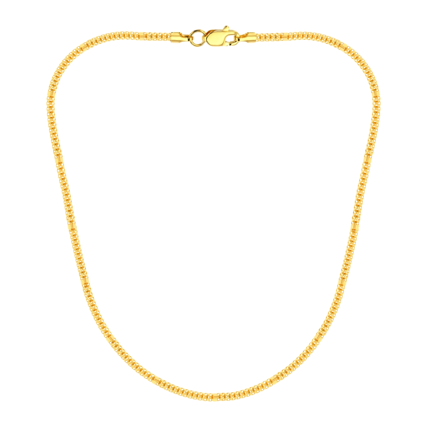 21K Halo Gold Chain Necklace