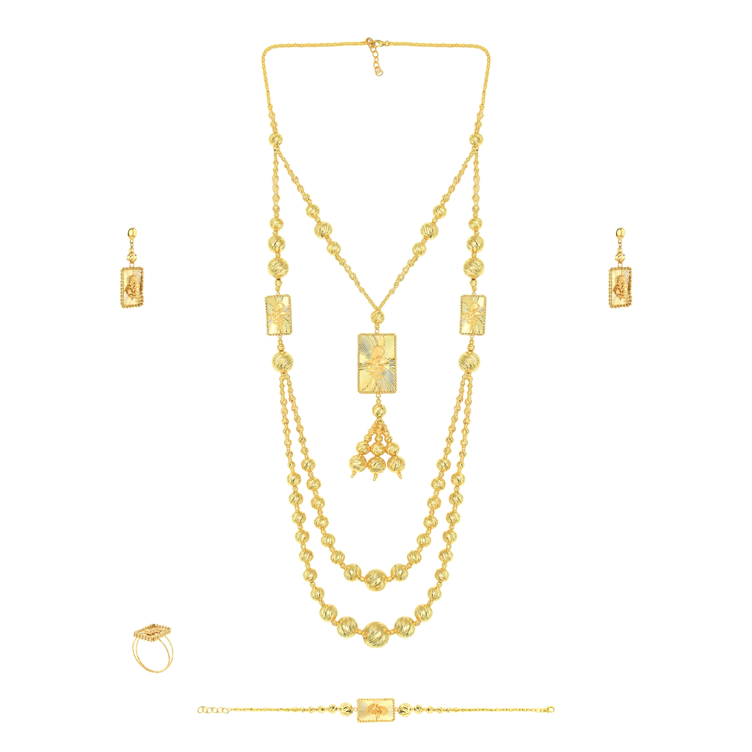 Zahra Empress 21K Layered  Gold Set