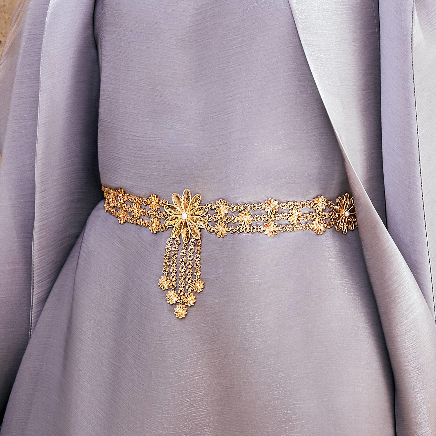 21K Traditional Gold Belt from Warda Collection