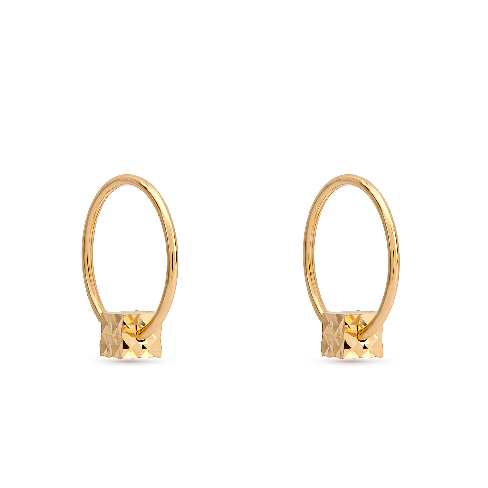 أقراط صوغا من الذهب عيار 18 قيراط