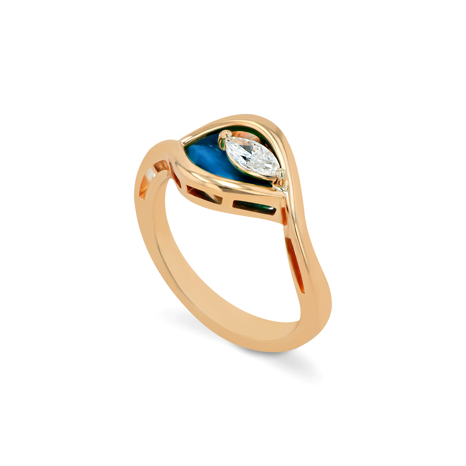 Nelia Blue Diamond Ring